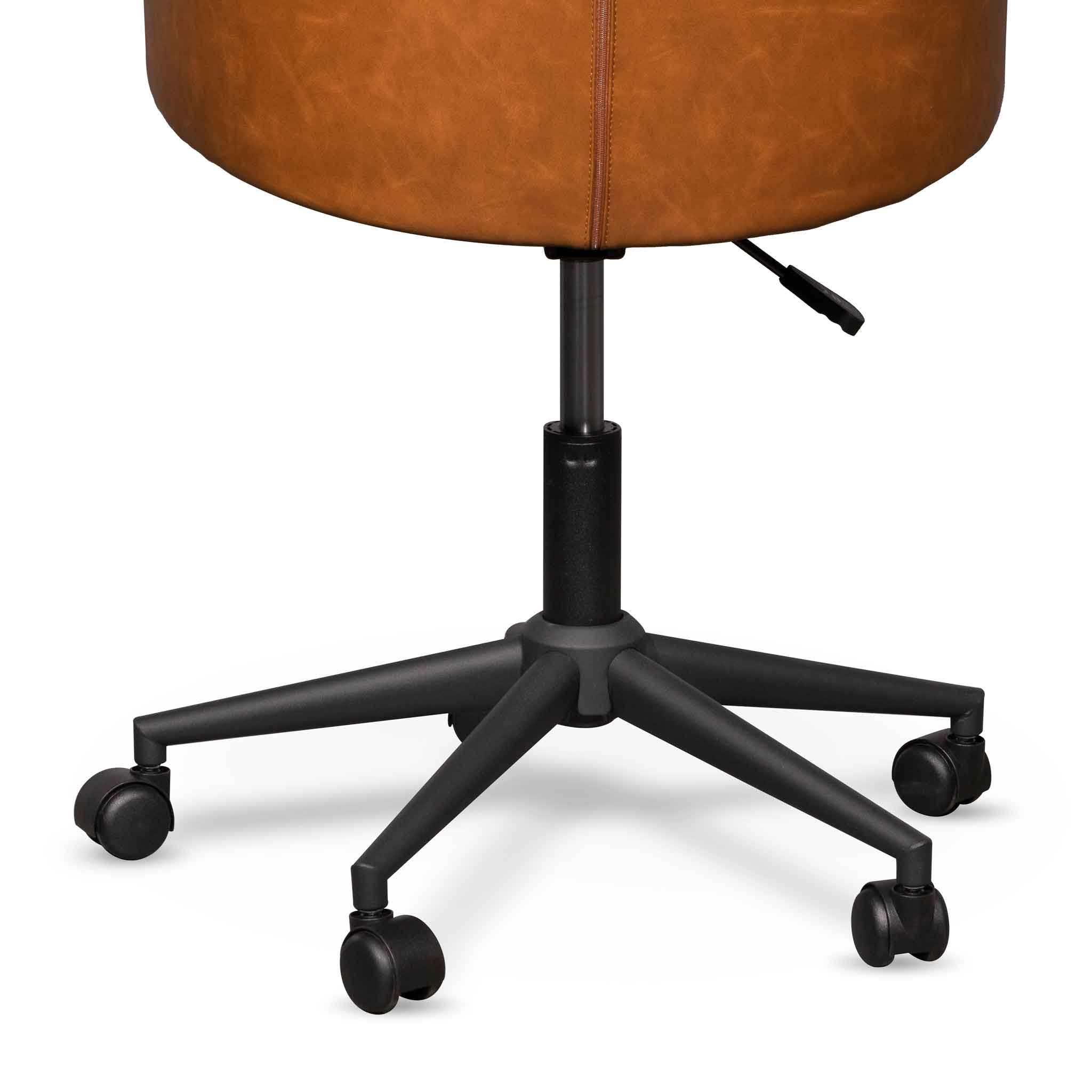 COC6510-LF Office Chair - Vintage Tan with Black Base - Image 6