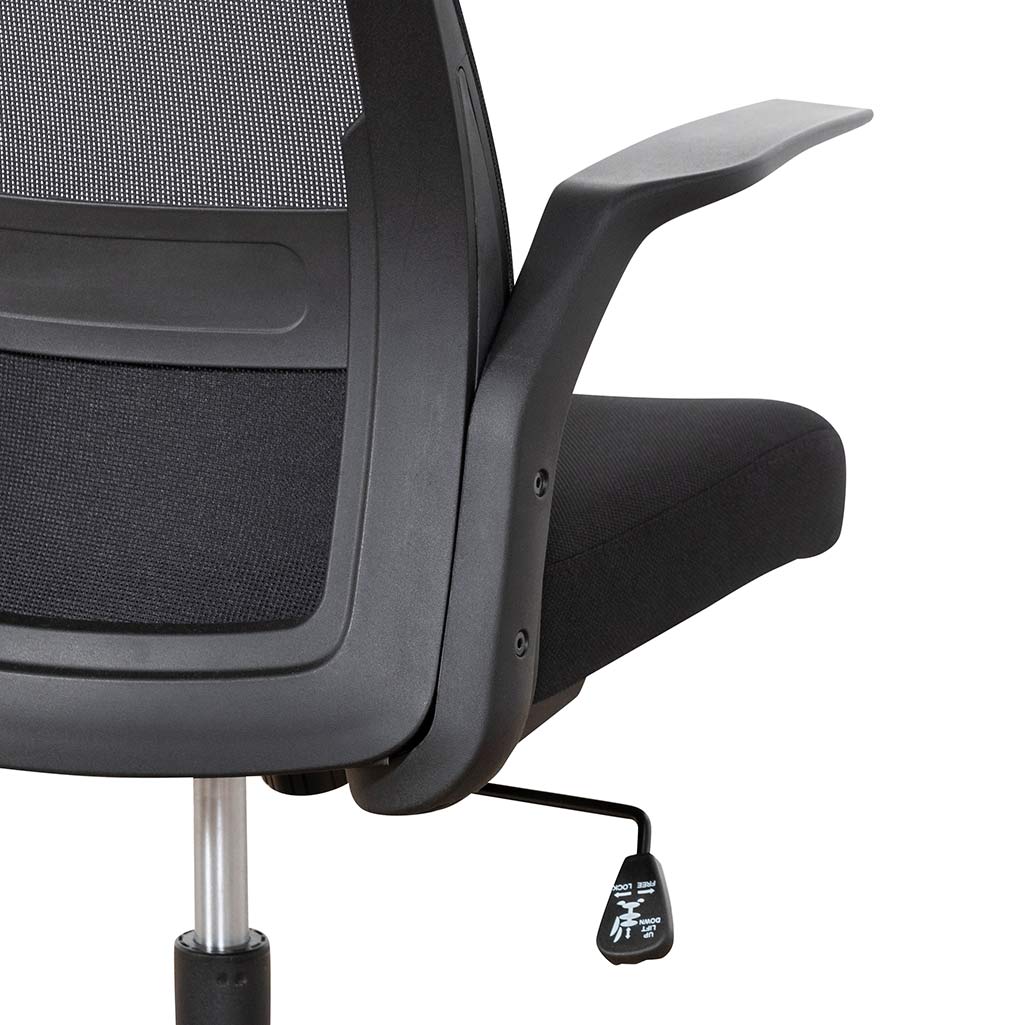 COC6864-LF Mesh Office Chair - Black - Image 6