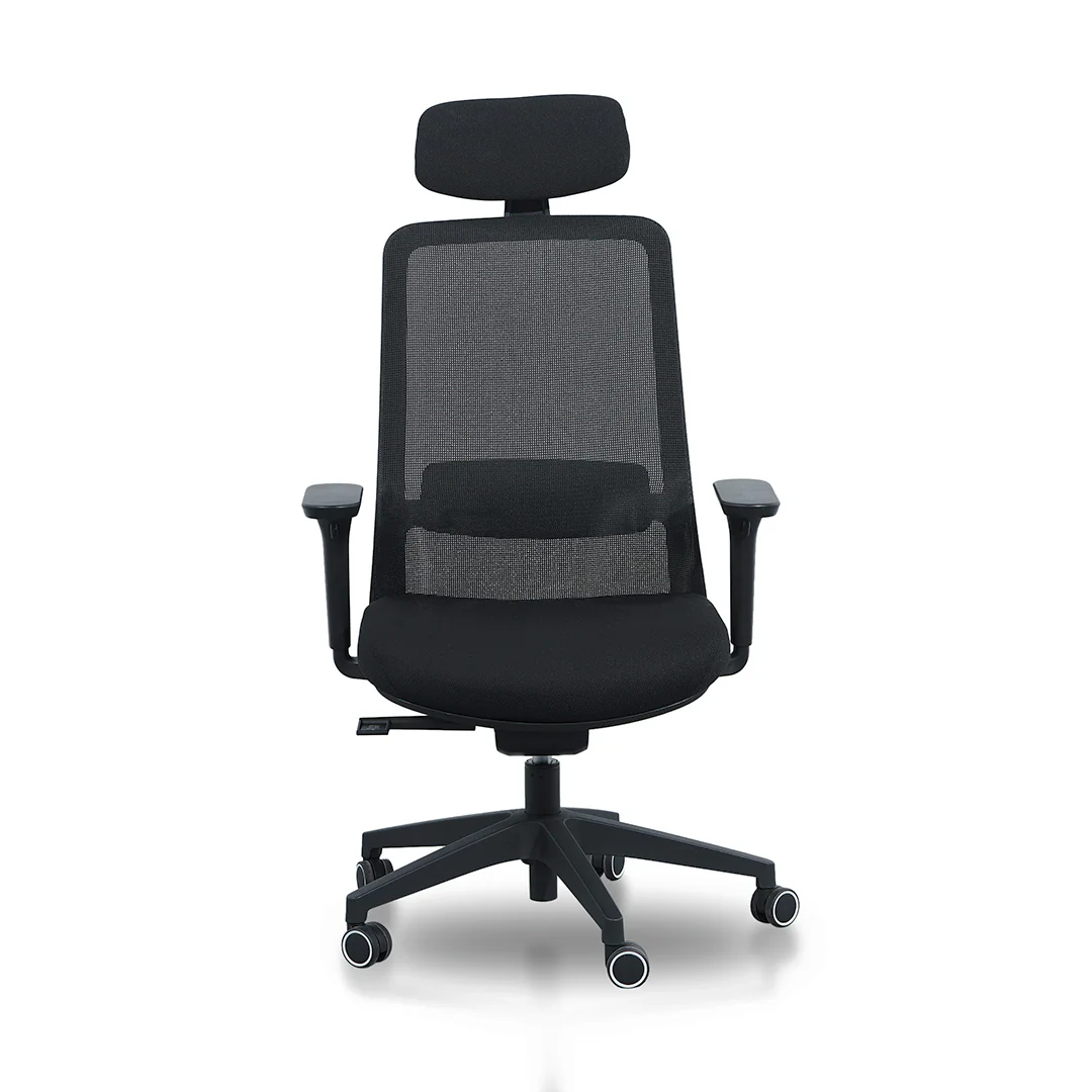 COC8504-LF Mesh Office Chair - Full Black - Image 2