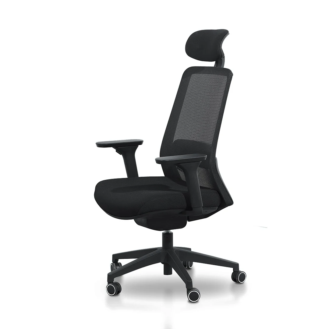COC8504-LF Mesh Office Chair - Full Black - Image 4