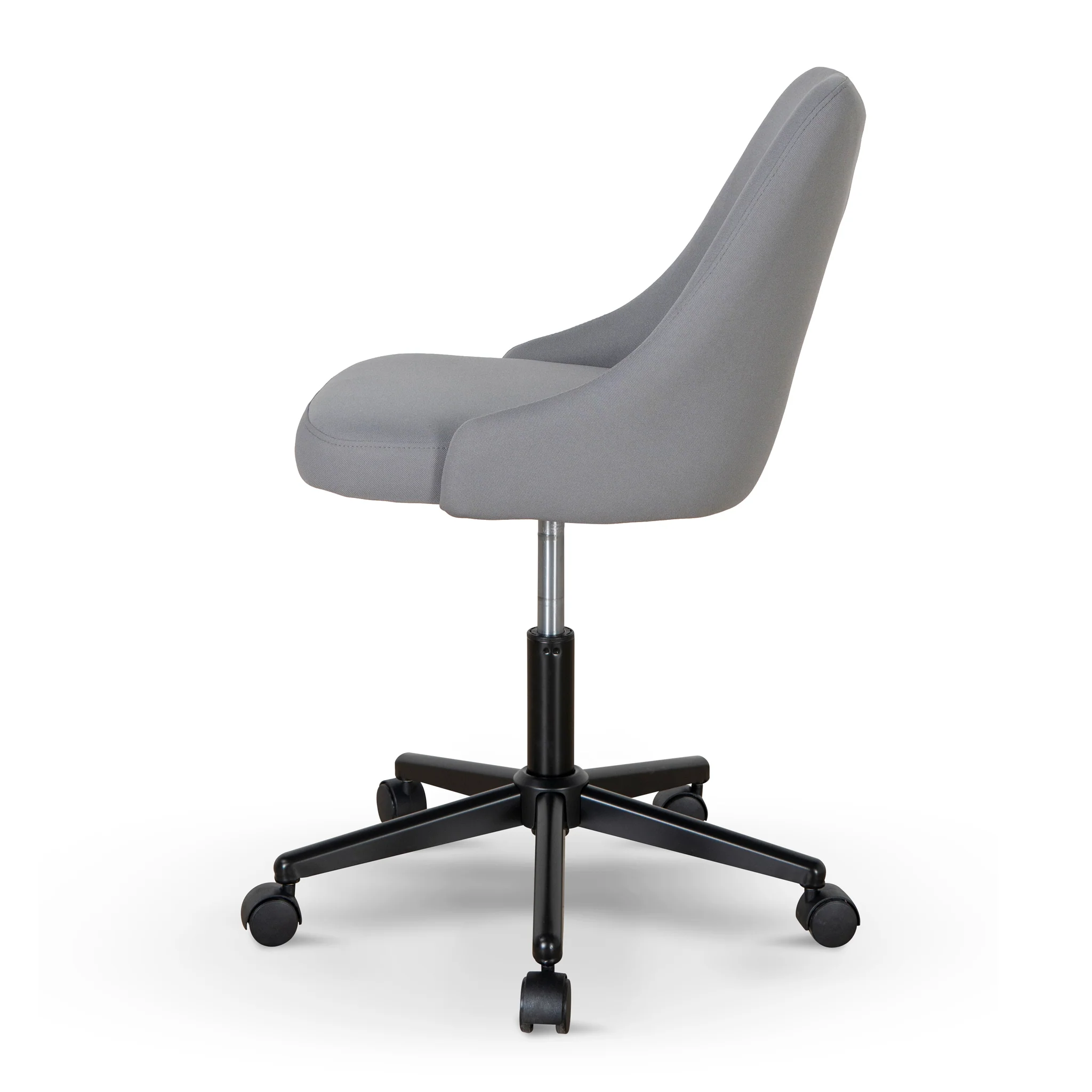 COC8963-UN Grey Fabric Office Chair - Black Base - Image 3