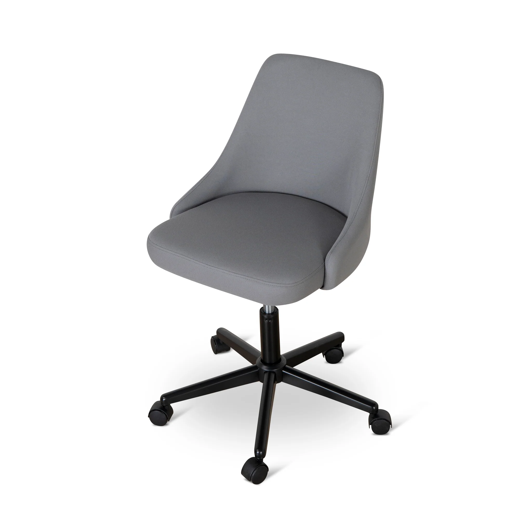 COC8963-UN Grey Fabric Office Chair - Black Base - Image 6