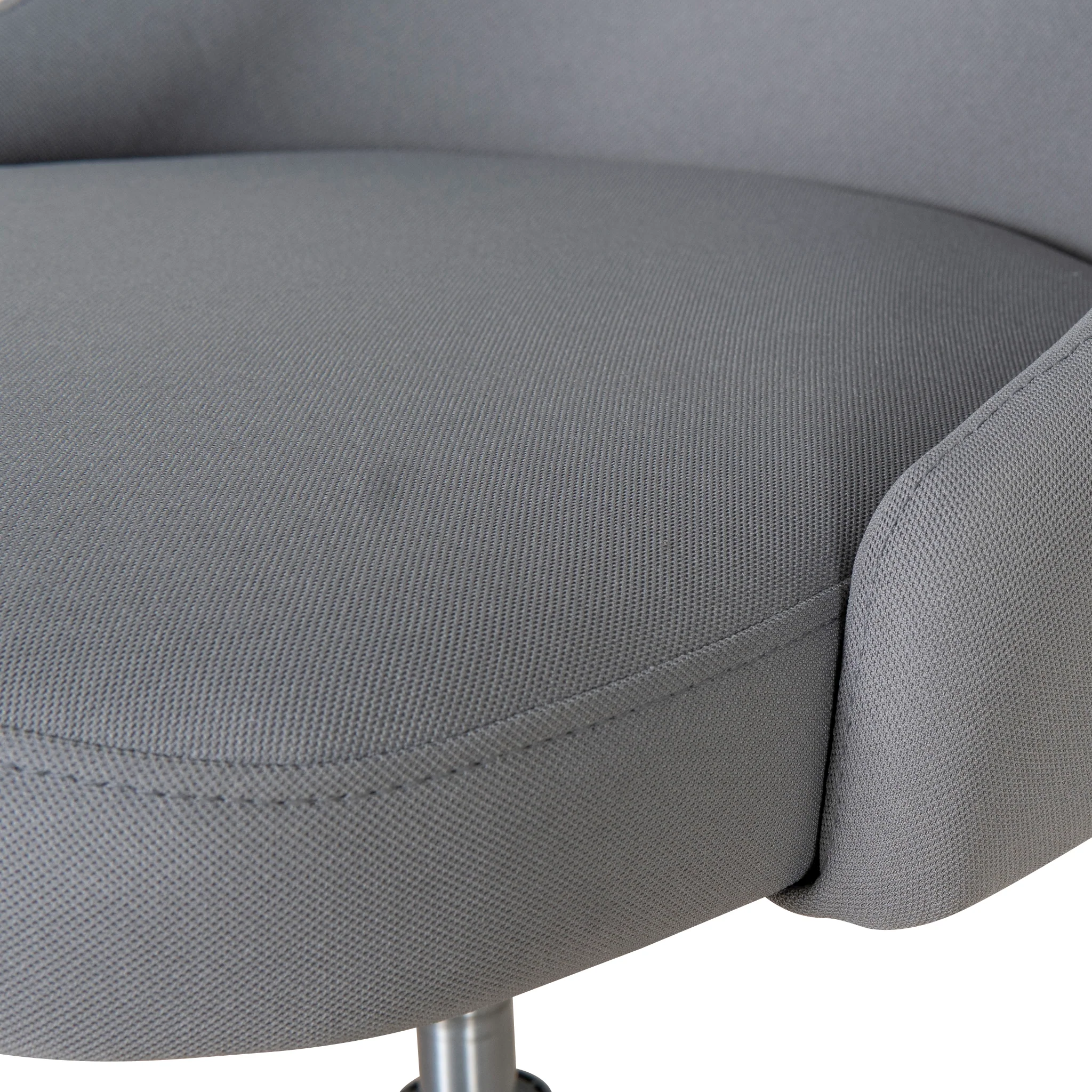 COC8963-UN Grey Fabric Office Chair - Black Base - Image 9