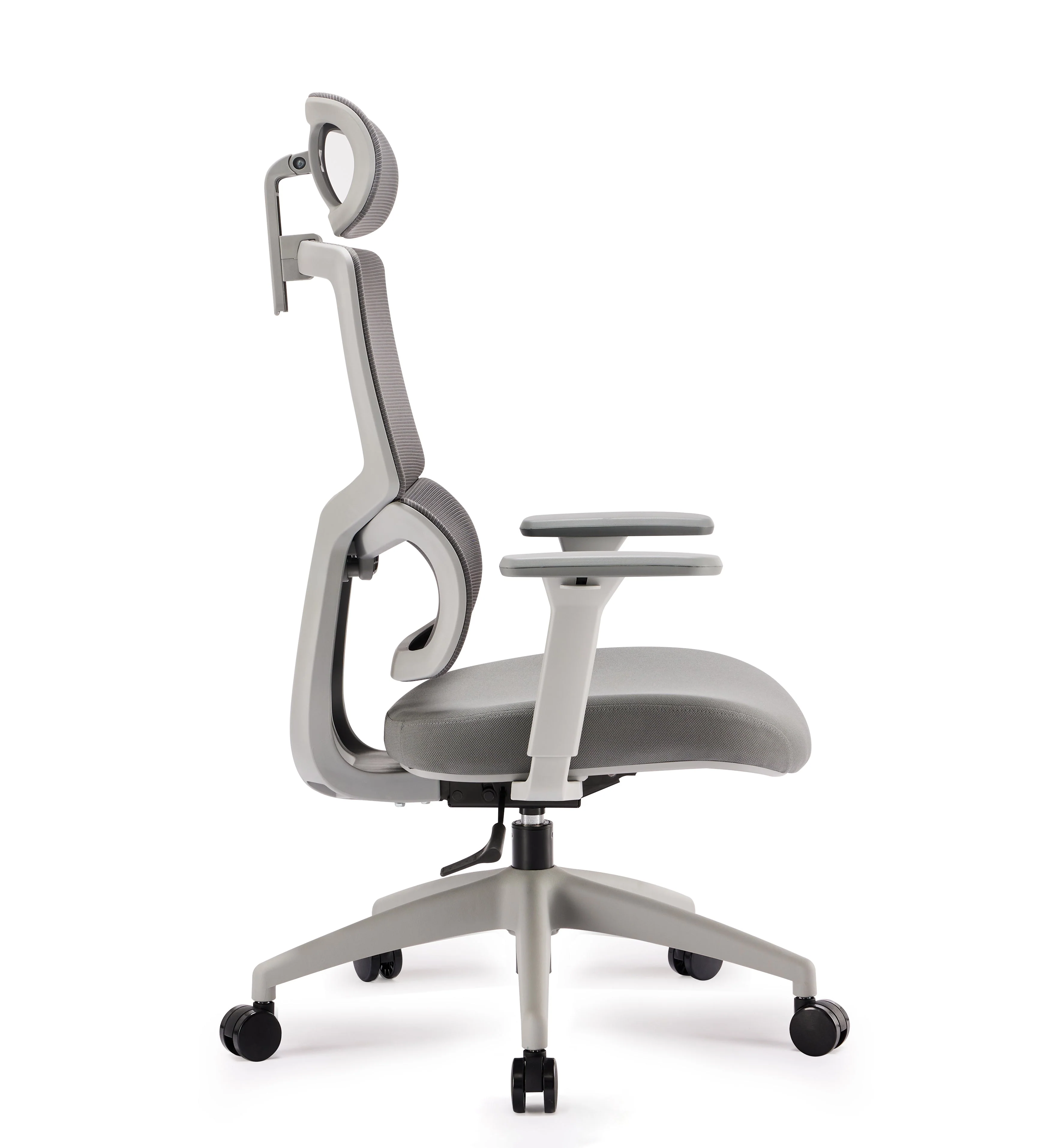 COC8964-UN Mesh Ergonomic Office Chair with Headrest - Grey - Image 4