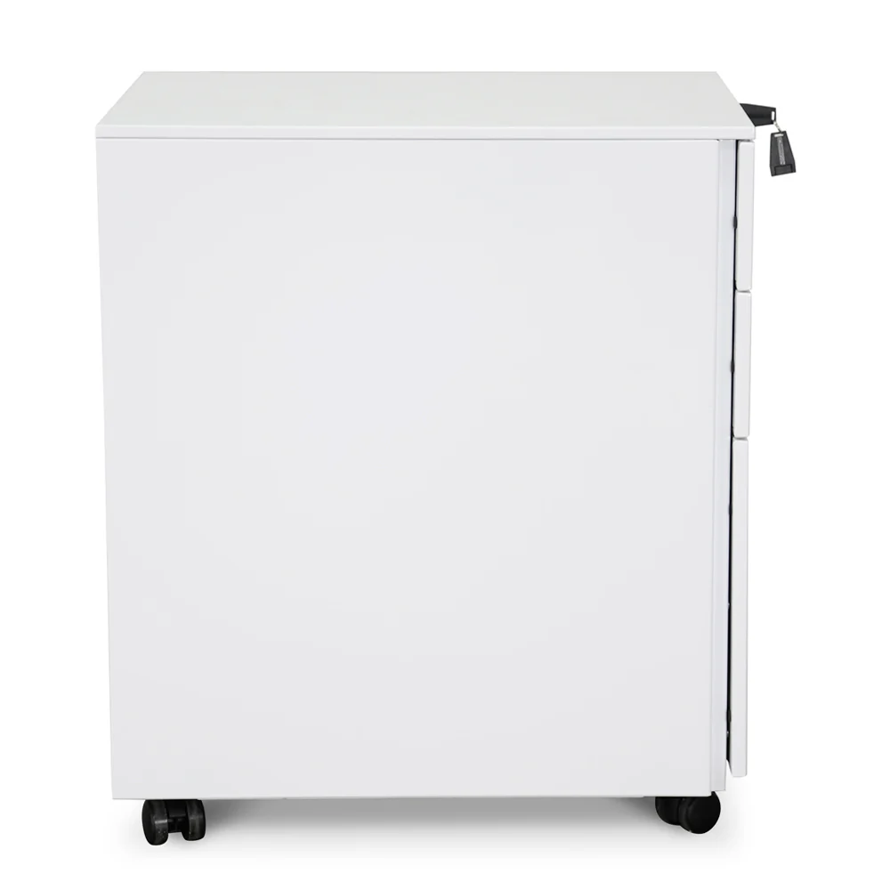 COF2170-SN 3 Drawers Mobile Pedestal - White - Image 4