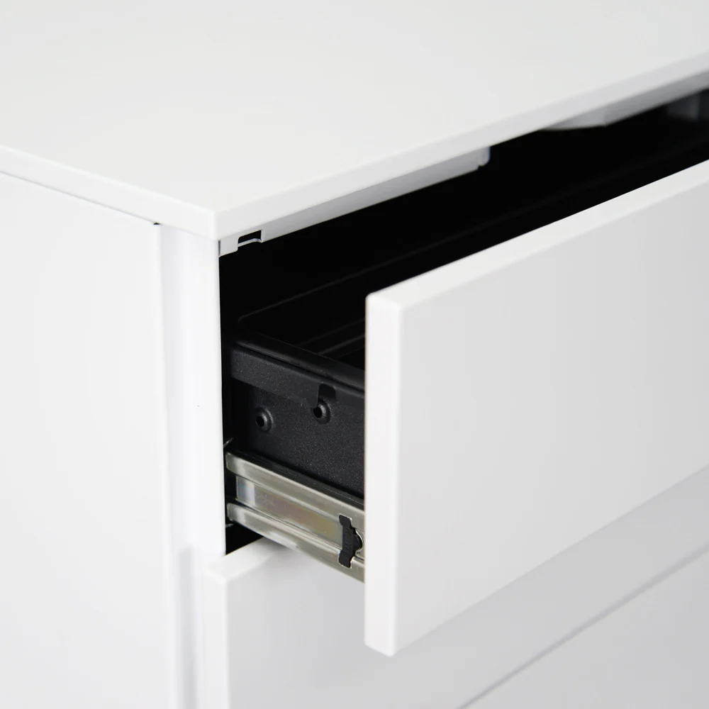 COF2170-SN 3 Drawers Mobile Pedestal - White - Image 8