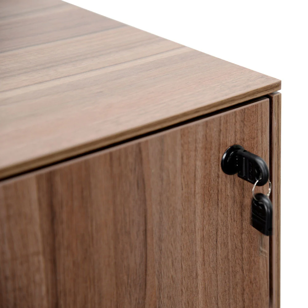 COF294 2 Drawer Mobile Pedestal - Walnut - Image 9