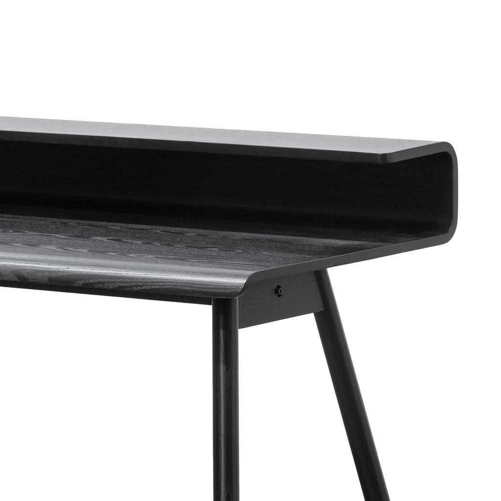COF6852-DR Wooden Home Office Desk - Full Black - Image 4