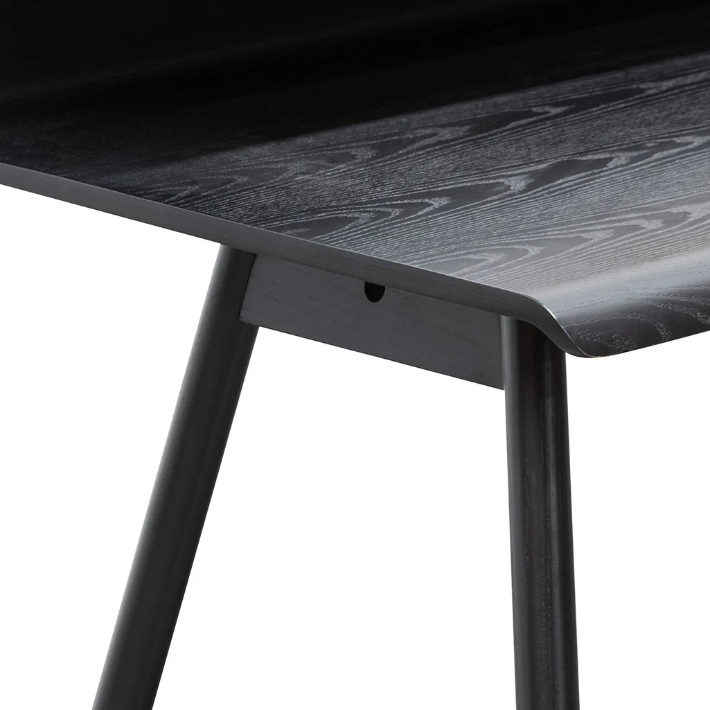 COF6852-DR Wooden Home Office Desk - Full Black - Image 7