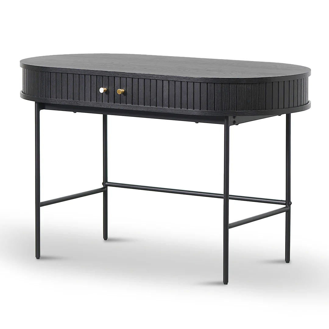 COF8452-KD 1.2m Home Office Desk - Full Black - Image 3