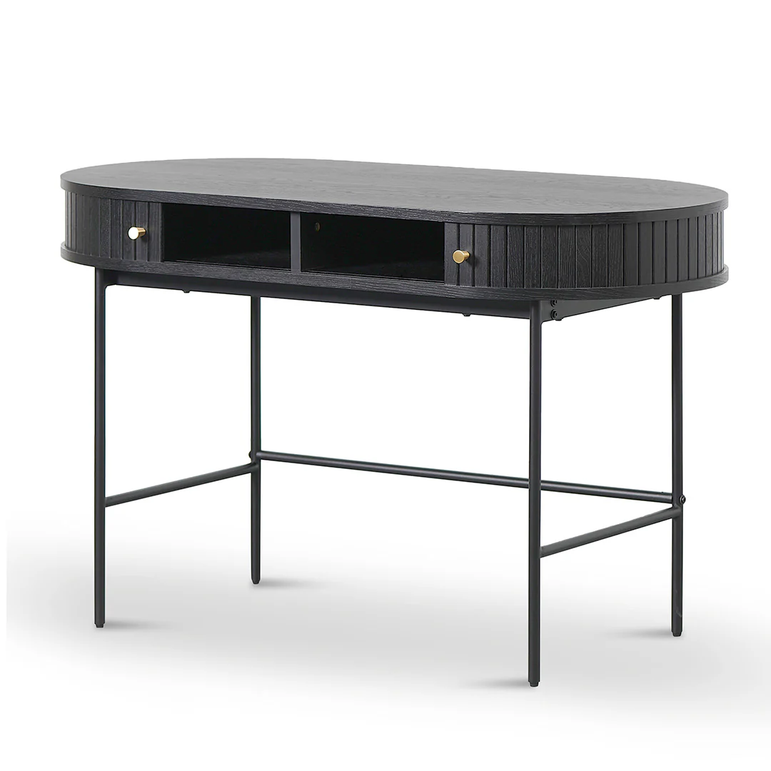 COF8452-KD 1.2m Home Office Desk - Full Black - Image 4