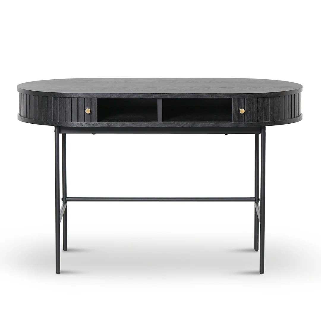 COF8452-KD 1.2m Home Office Desk - Full Black - Image 5
