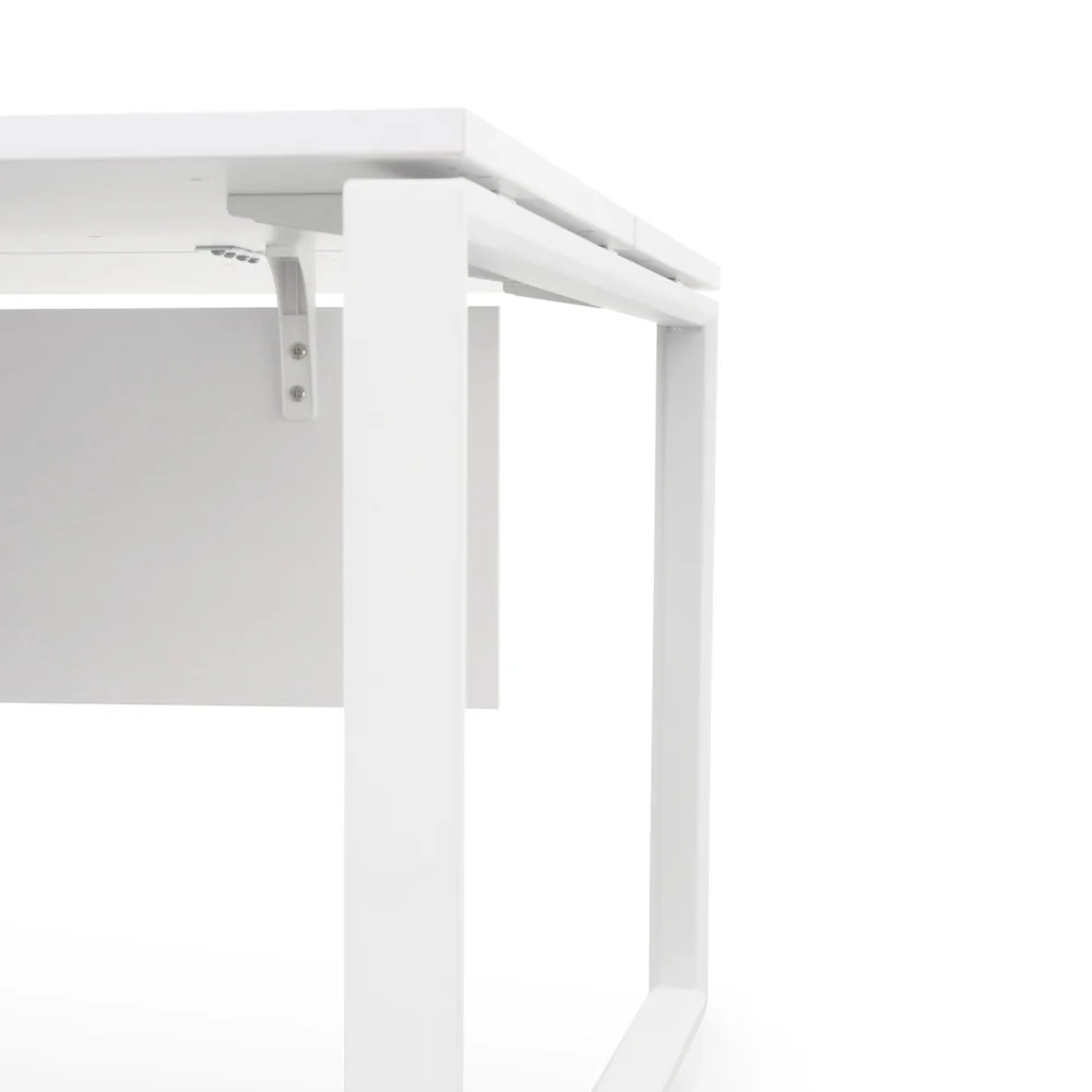 OT092-SN-OT088 2 Seater 160cm Office Desk  With Privacy Screen - White - Upgraded Legs - Image 3