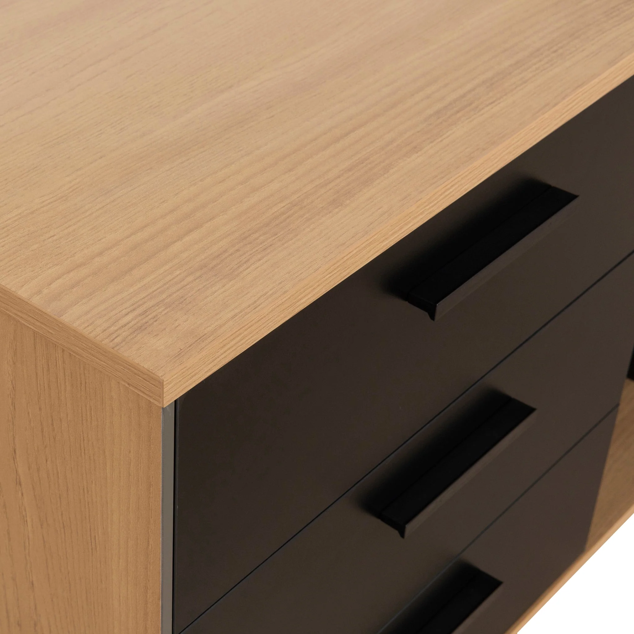 COT10186-SN 1.8m Executive Desk Left Return with Black Legs - Natural - Image 10