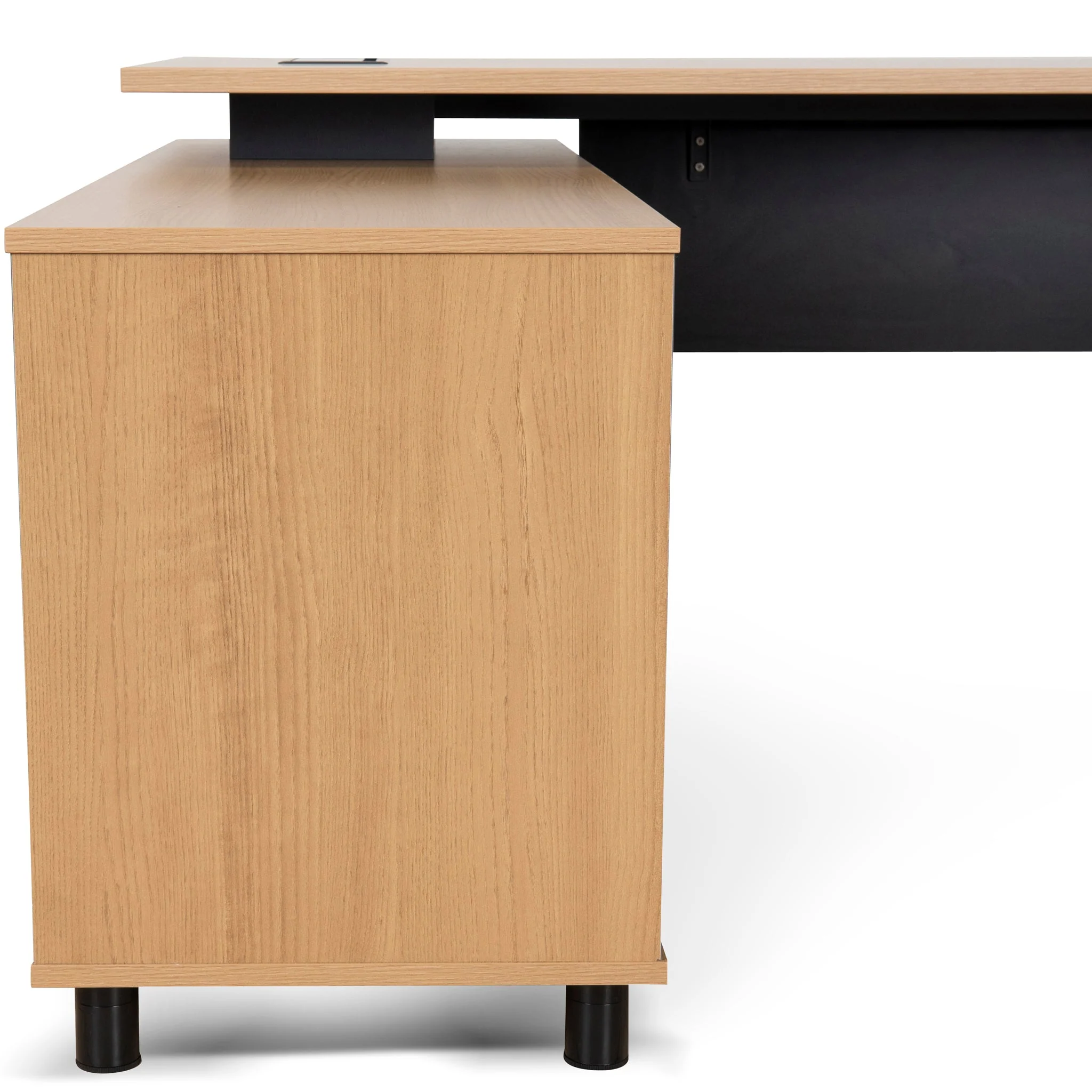 COT10186-SN 1.8m Executive Desk Left Return with Black Legs - Natural - Image 16