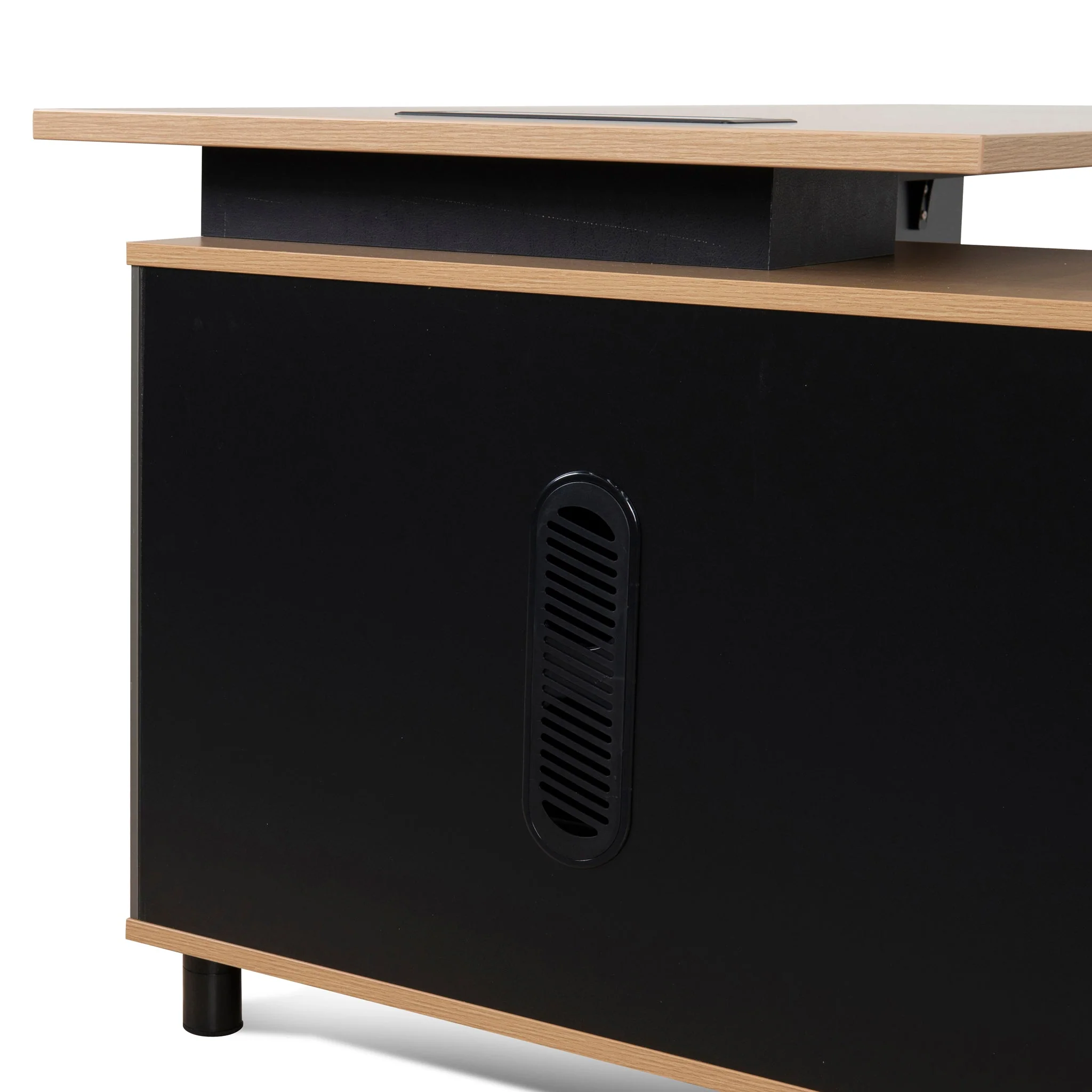 COT10186-SN 1.8m Executive Desk Left Return with Black Legs - Natural - Image 17
