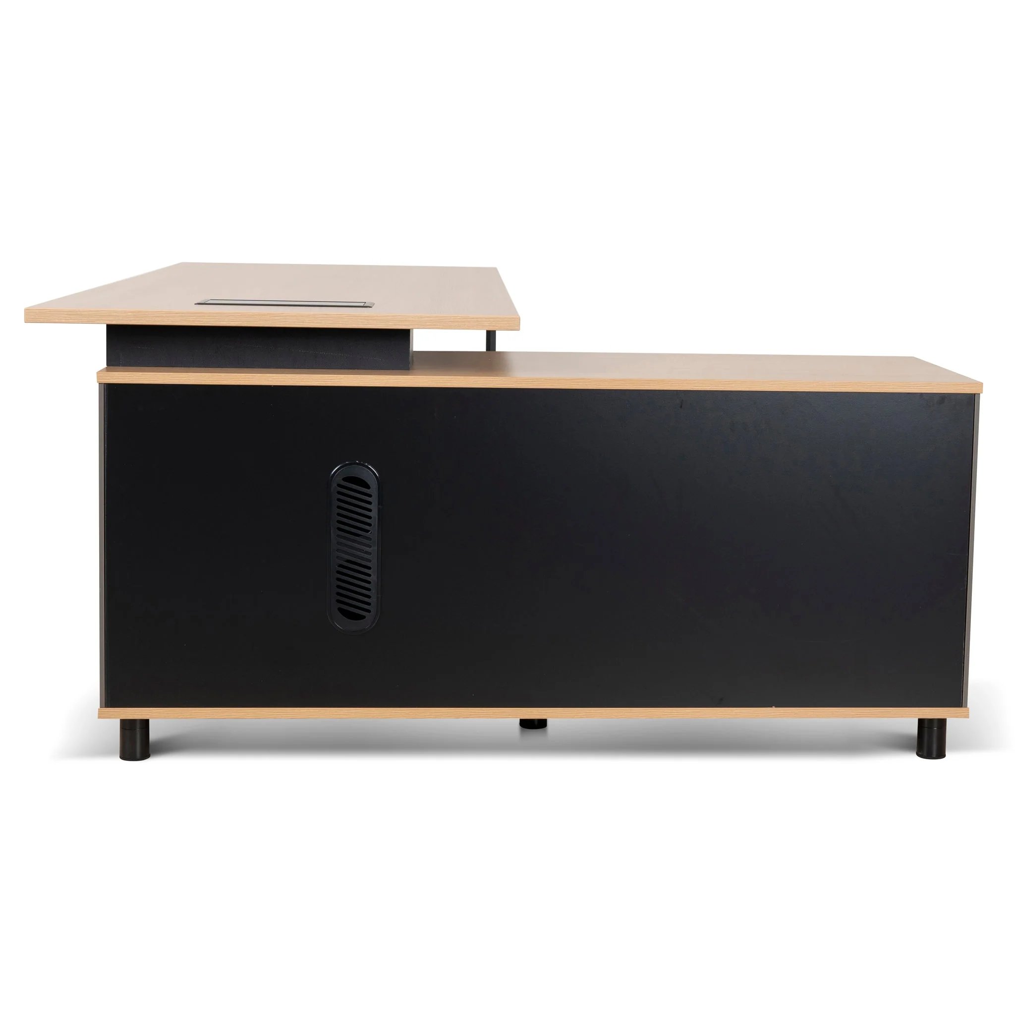 COT10186-SN 1.8m Executive Desk Left Return with Black Legs - Natural - Image 19