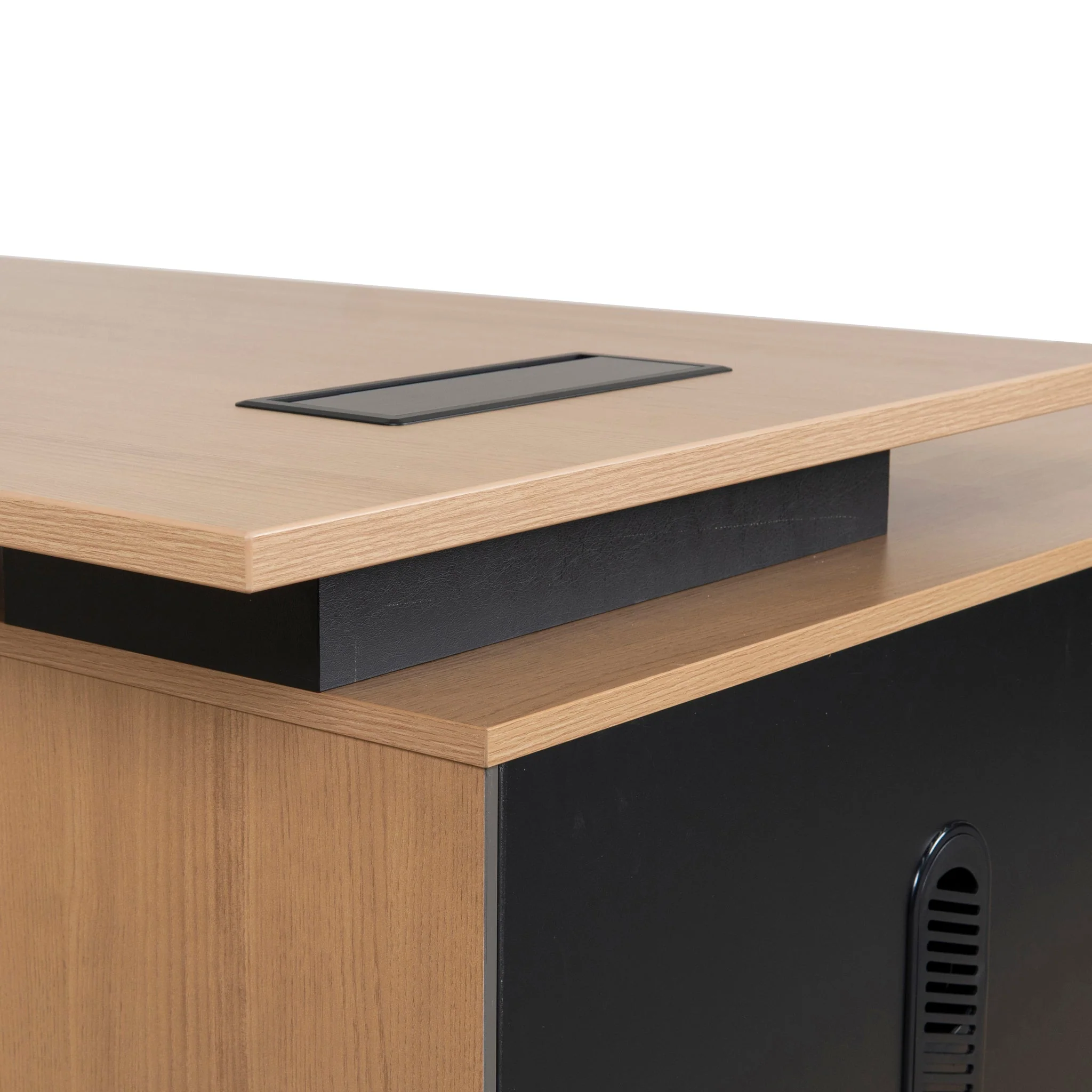 COT10186-SN 1.8m Executive Desk Left Return with Black Legs - Natural - Image 20
