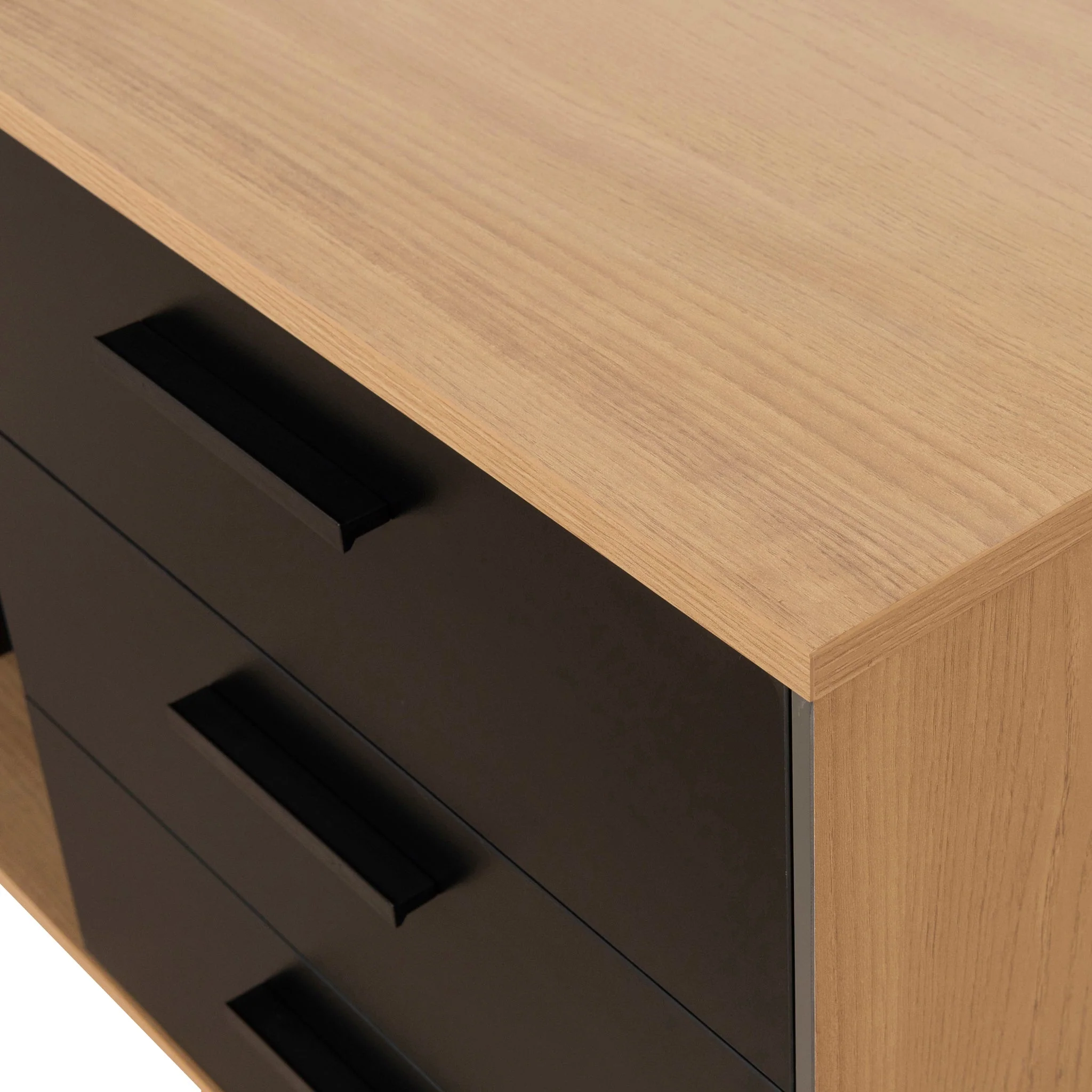 COT10187-SN 1.8m Executive Desk Right Return with Black Legs - Natural - Image 12