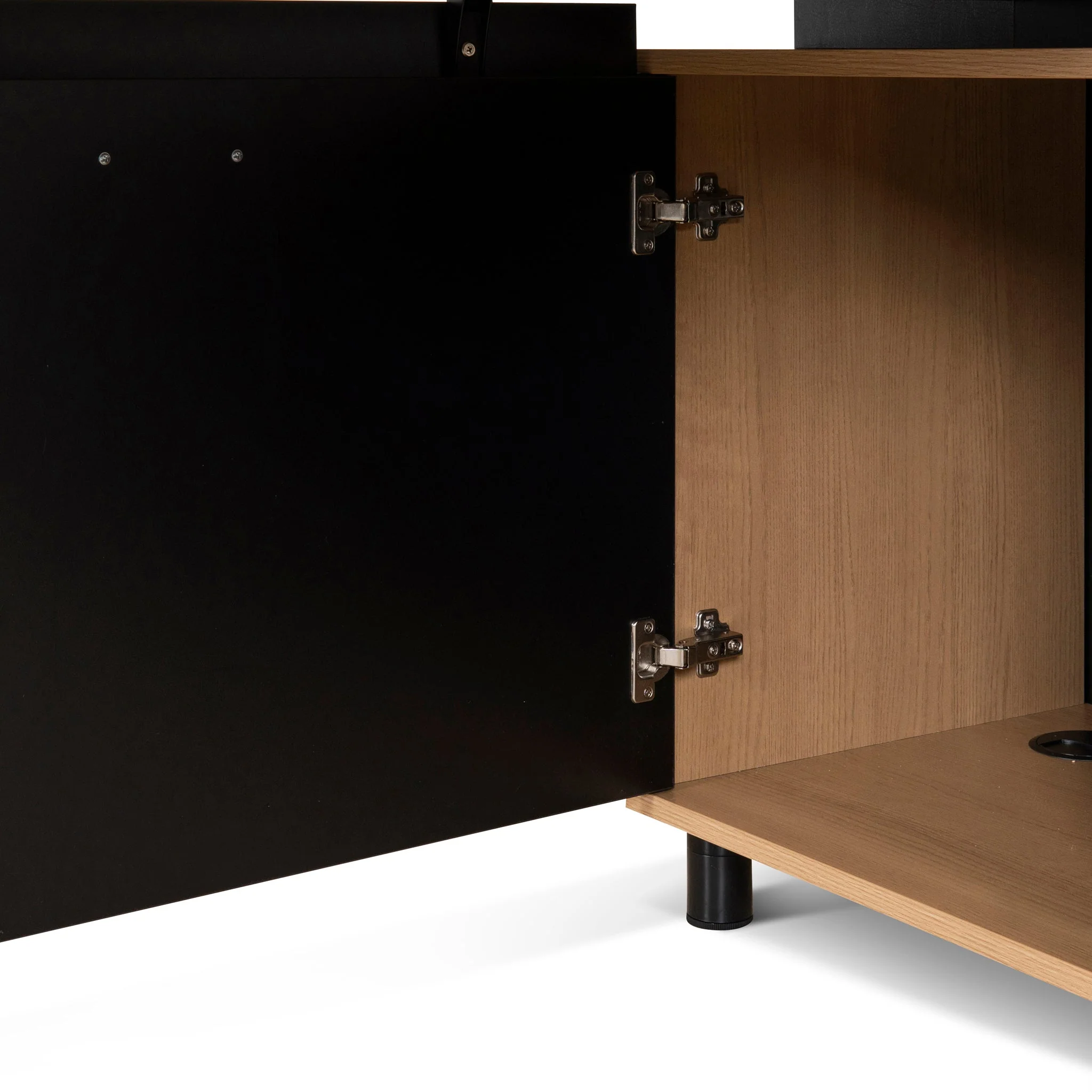 COT10187-SN 1.8m Executive Desk Right Return with Black Legs - Natural - Image 14