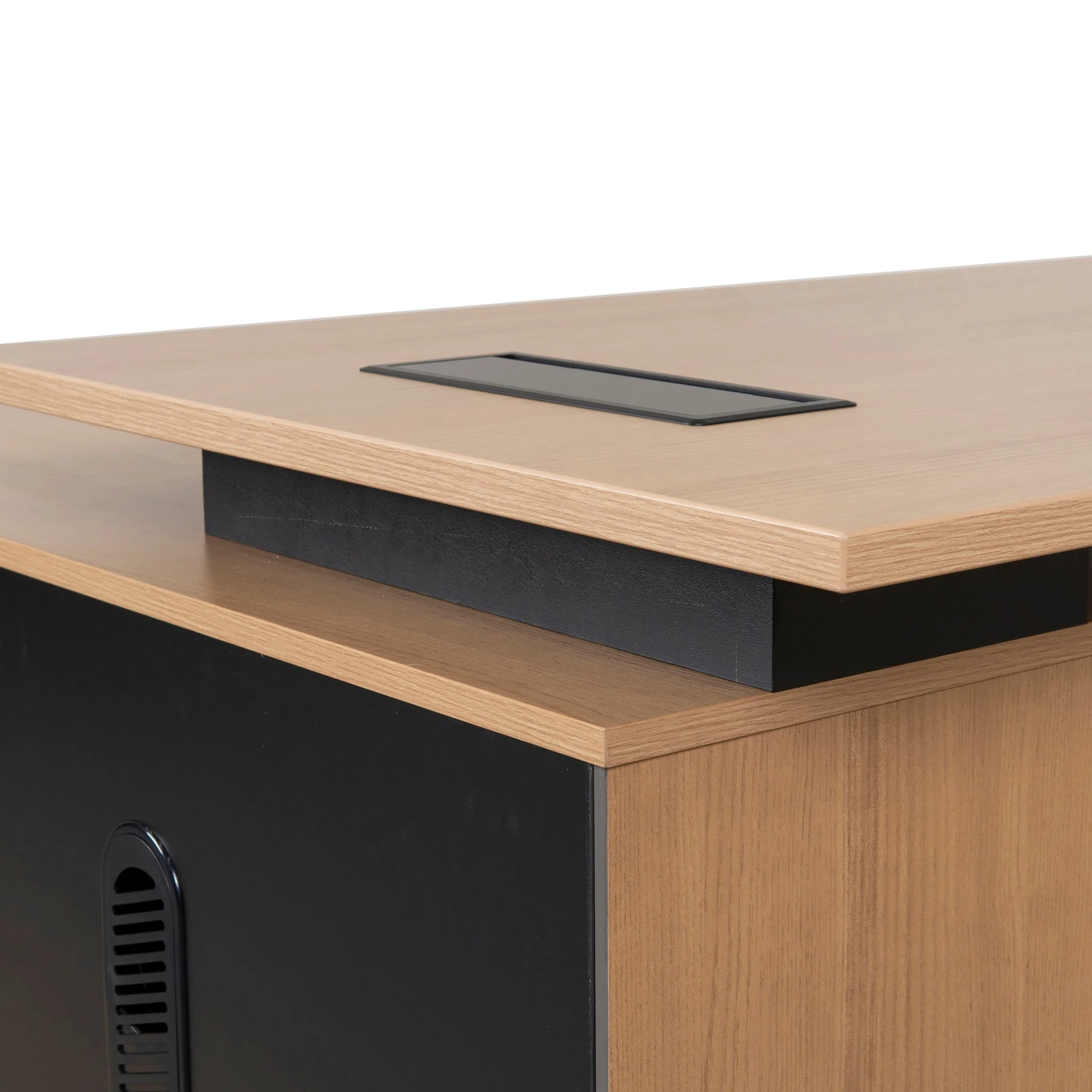 COT10187-SN 1.8m Executive Desk Right Return with Black Legs - Natural - Image 16