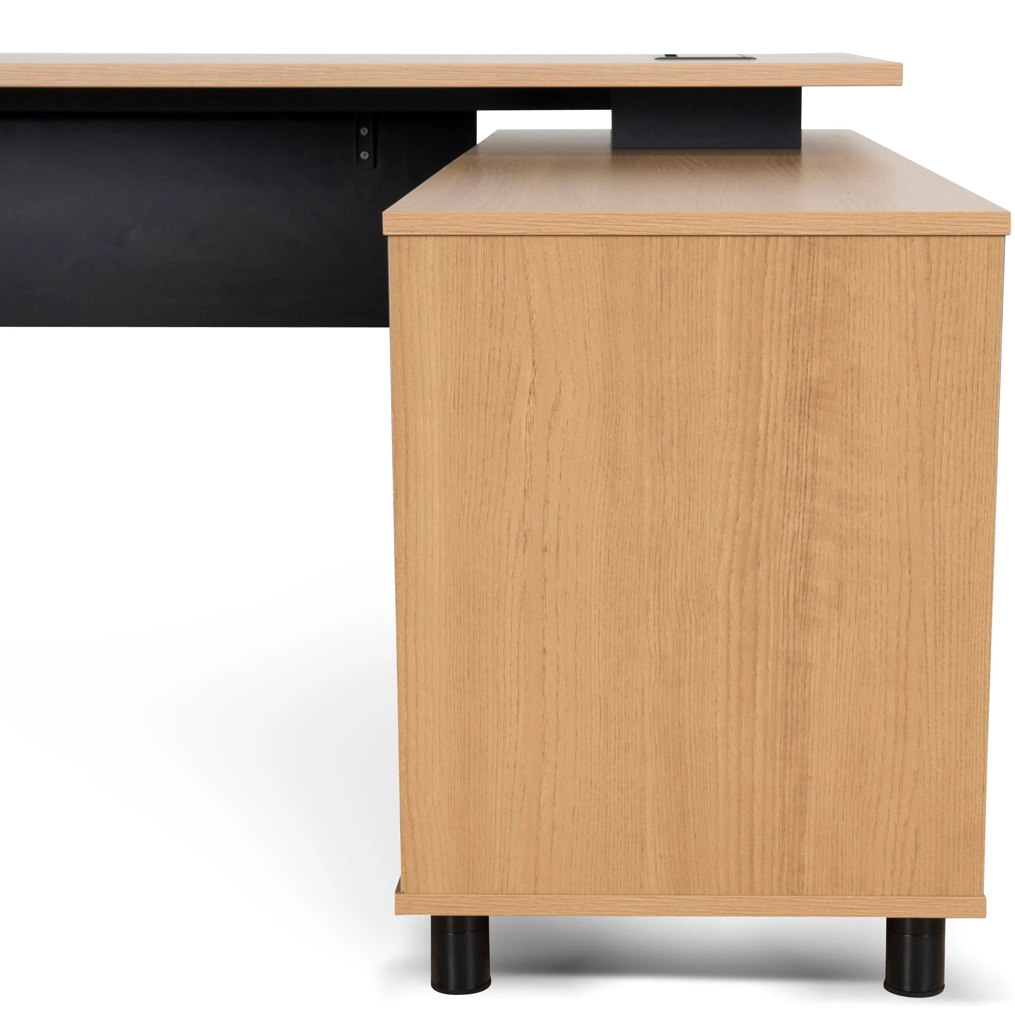 COT10187-SN 1.8m Executive Desk Right Return with Black Legs - Natural - Image 19