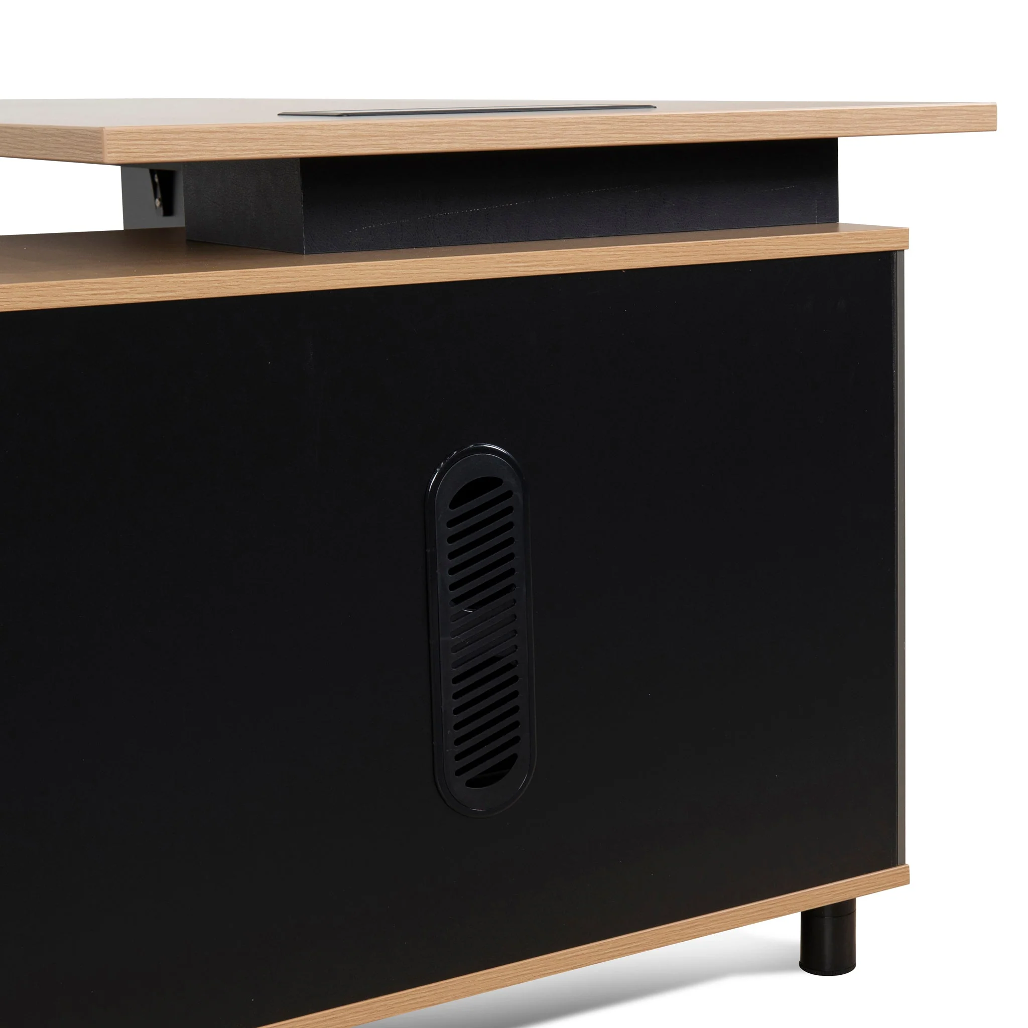COT10187-SN 1.8m Executive Desk Right Return with Black Legs - Natural - Image 20