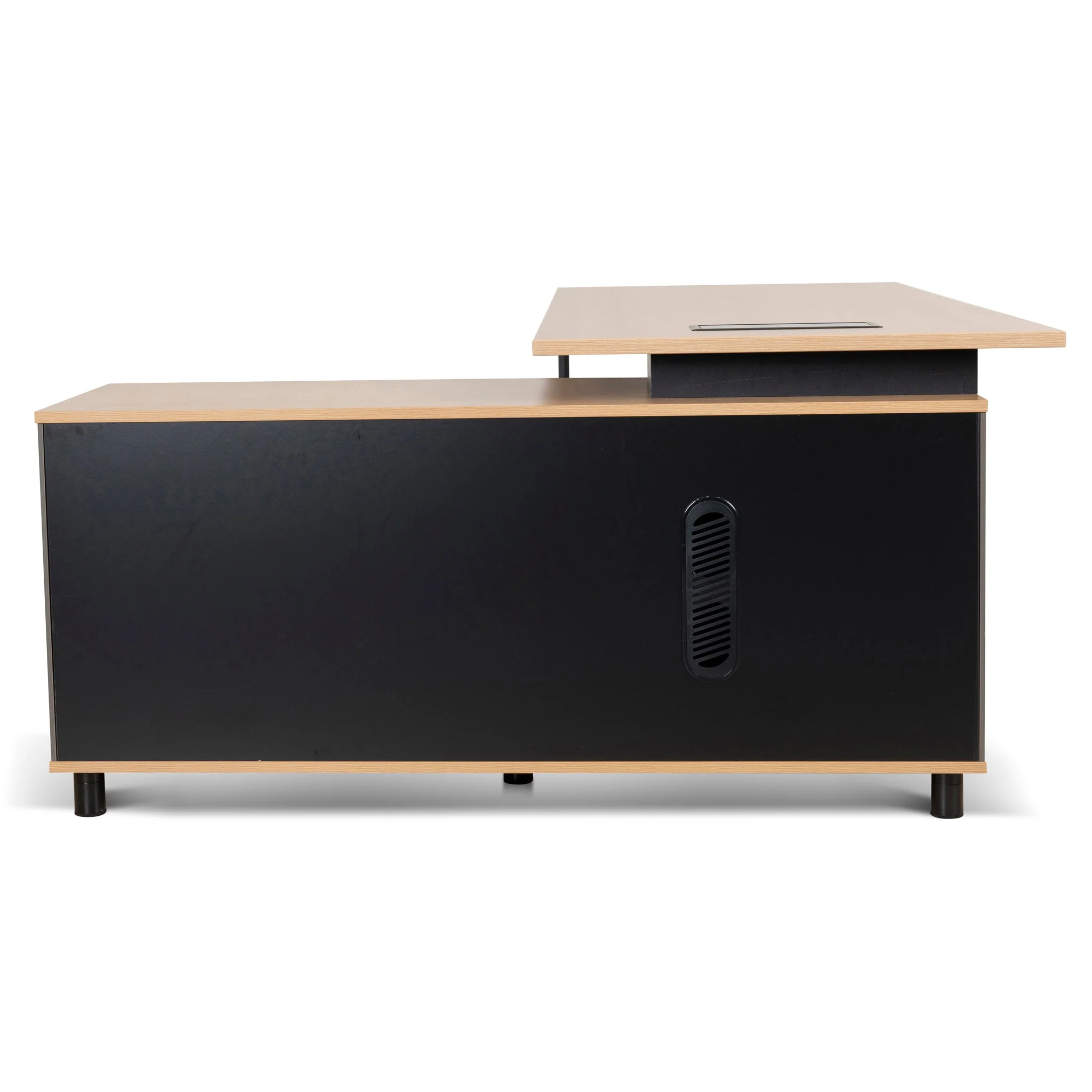 COT10187-SN 1.8m Executive Desk Right Return with Black Legs - Natural - Image 6