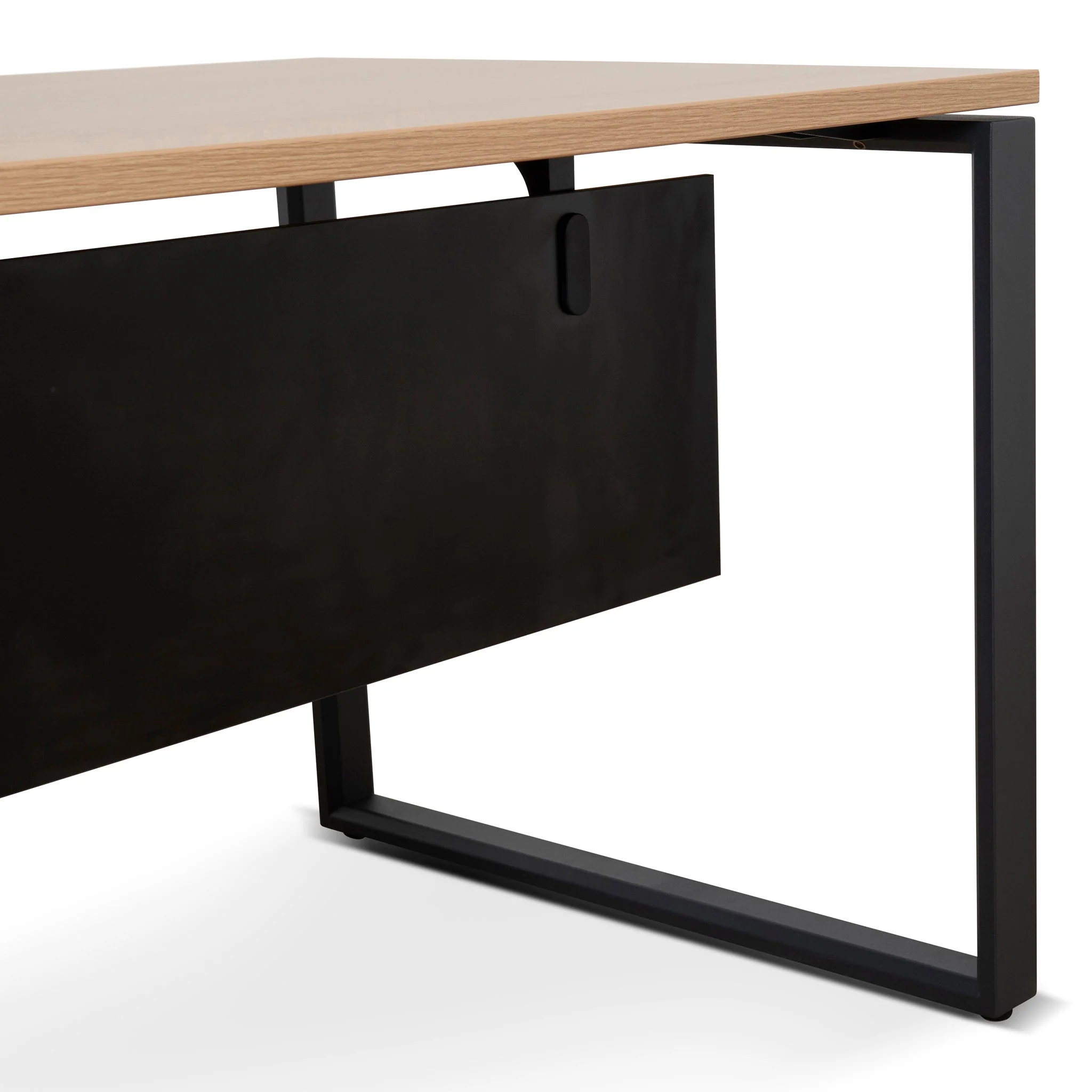 COT10187-SN 1.8m Executive Desk Right Return with Black Legs - Natural - Image 7