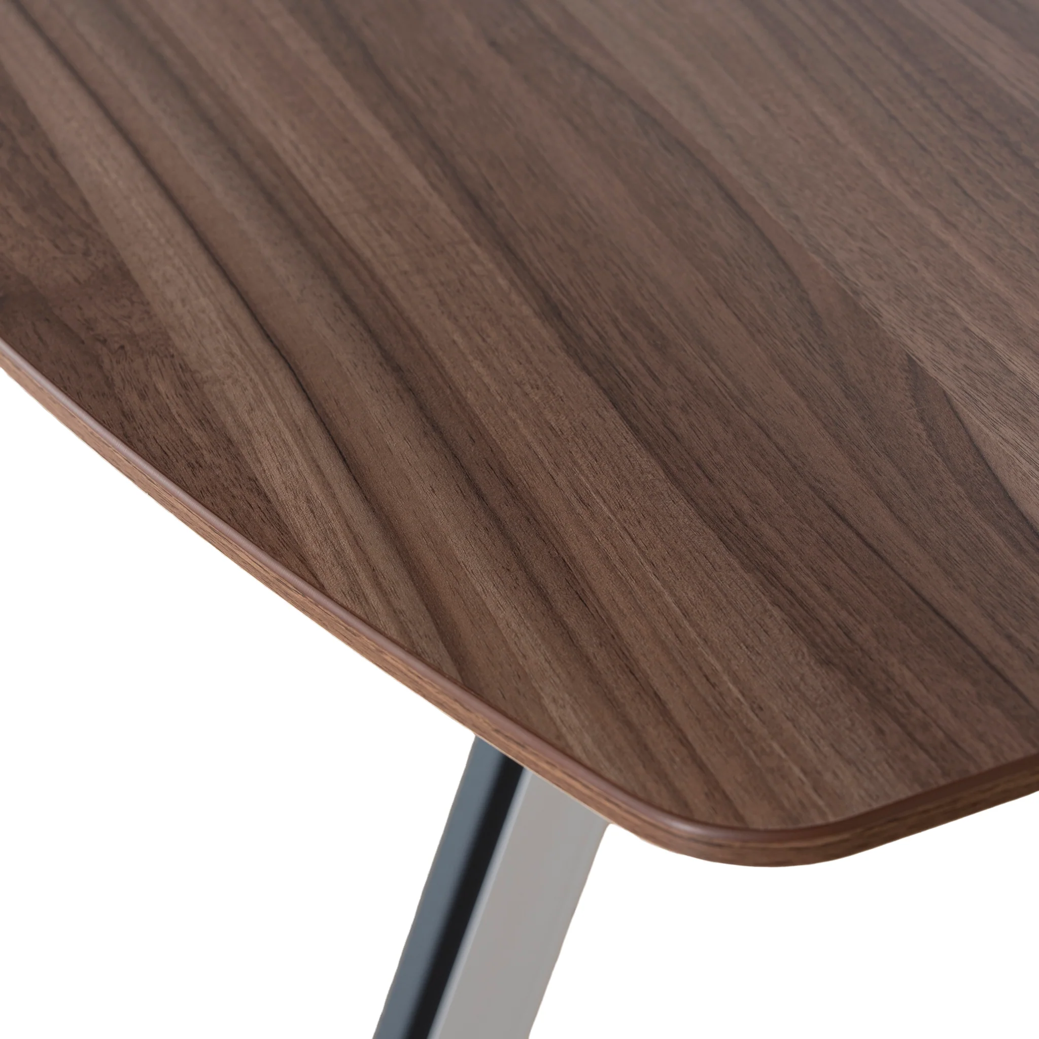 COT10442-SN 3.6m Boardroom Meeting Table - Walnut Top With Black Legs - Image 9