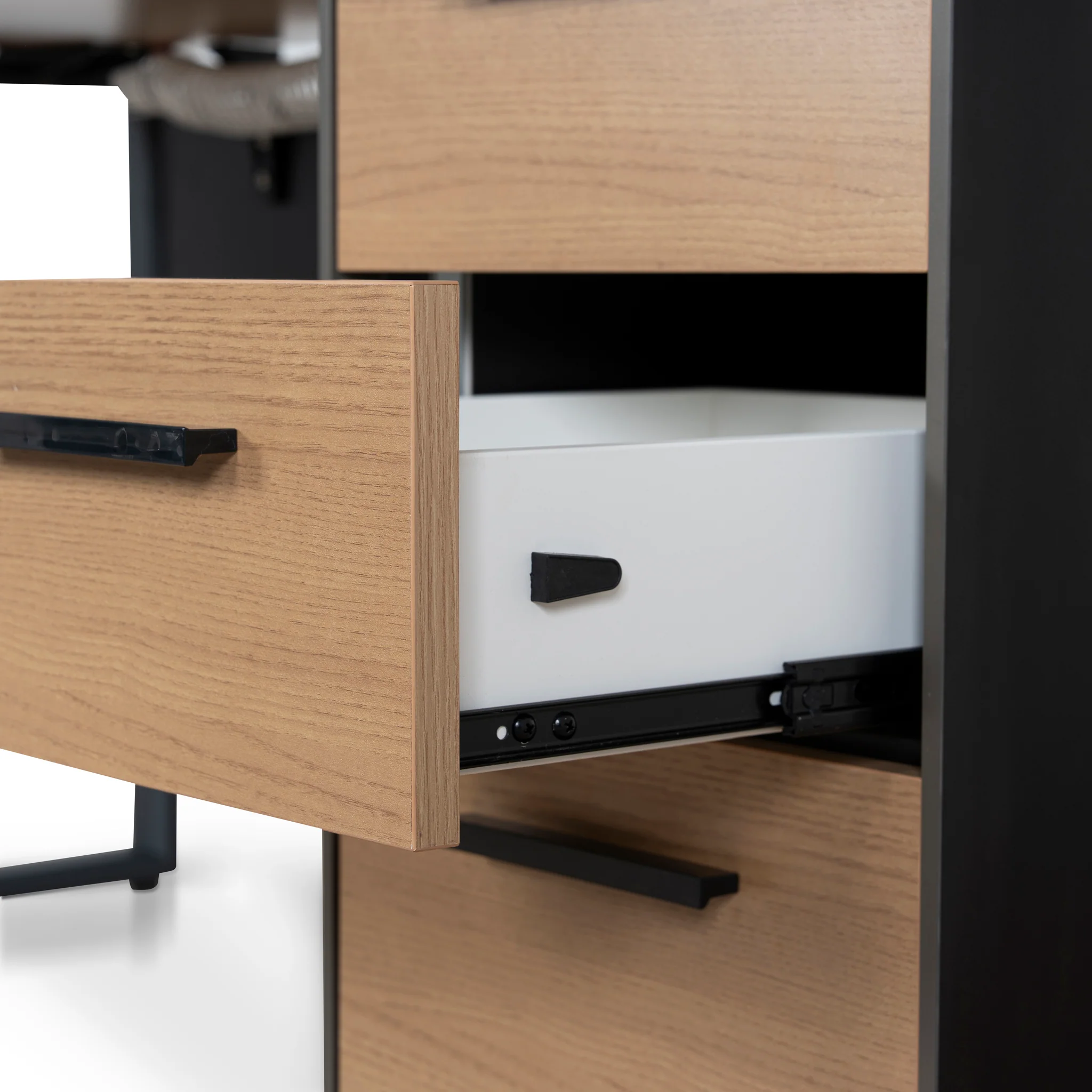 COT10692-SN 1.6m Single Seater Natural Office Desk - Black Legs - Image 15