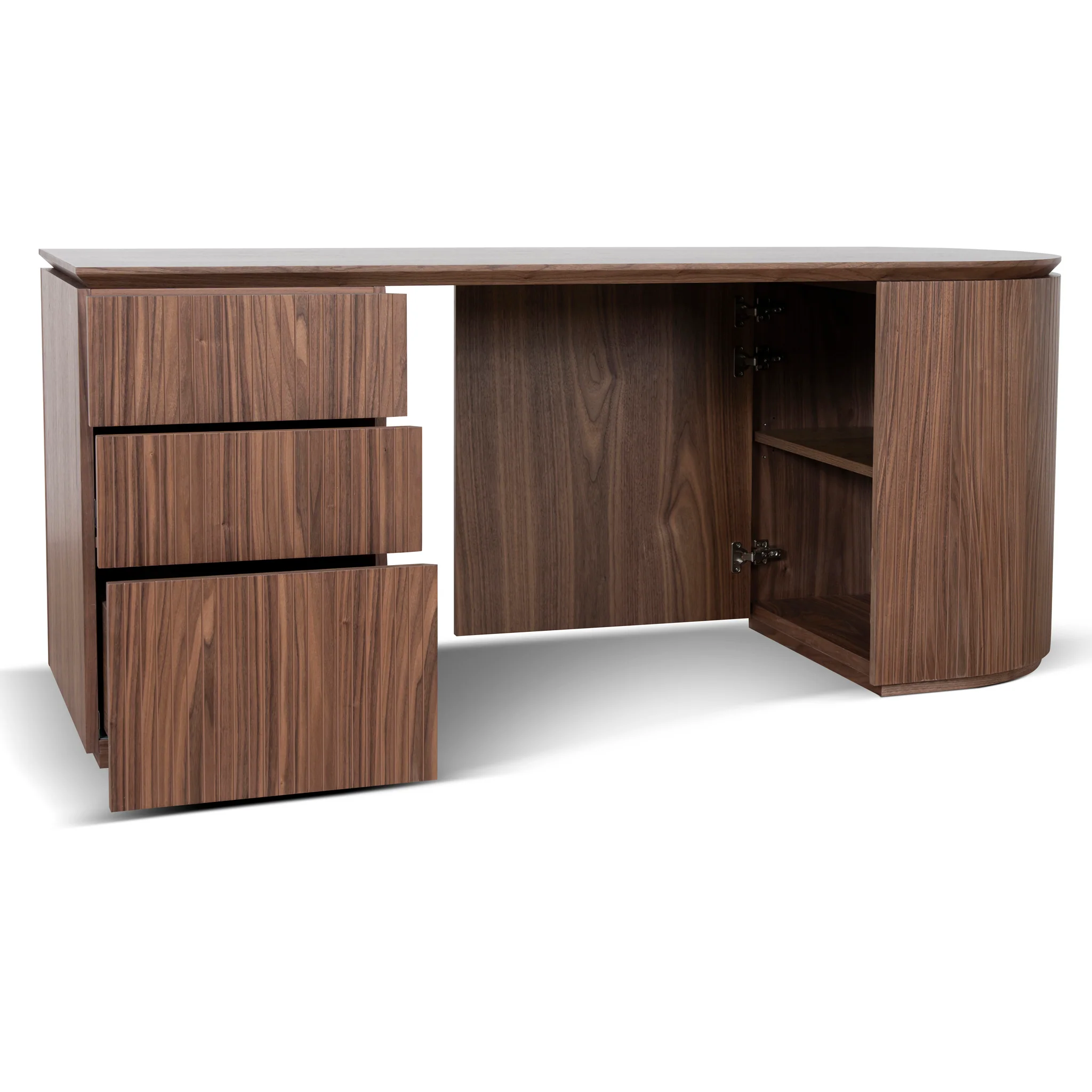 COT10936-CN 1.77m Left Drawer Office Desk - Walnut - Image 3
