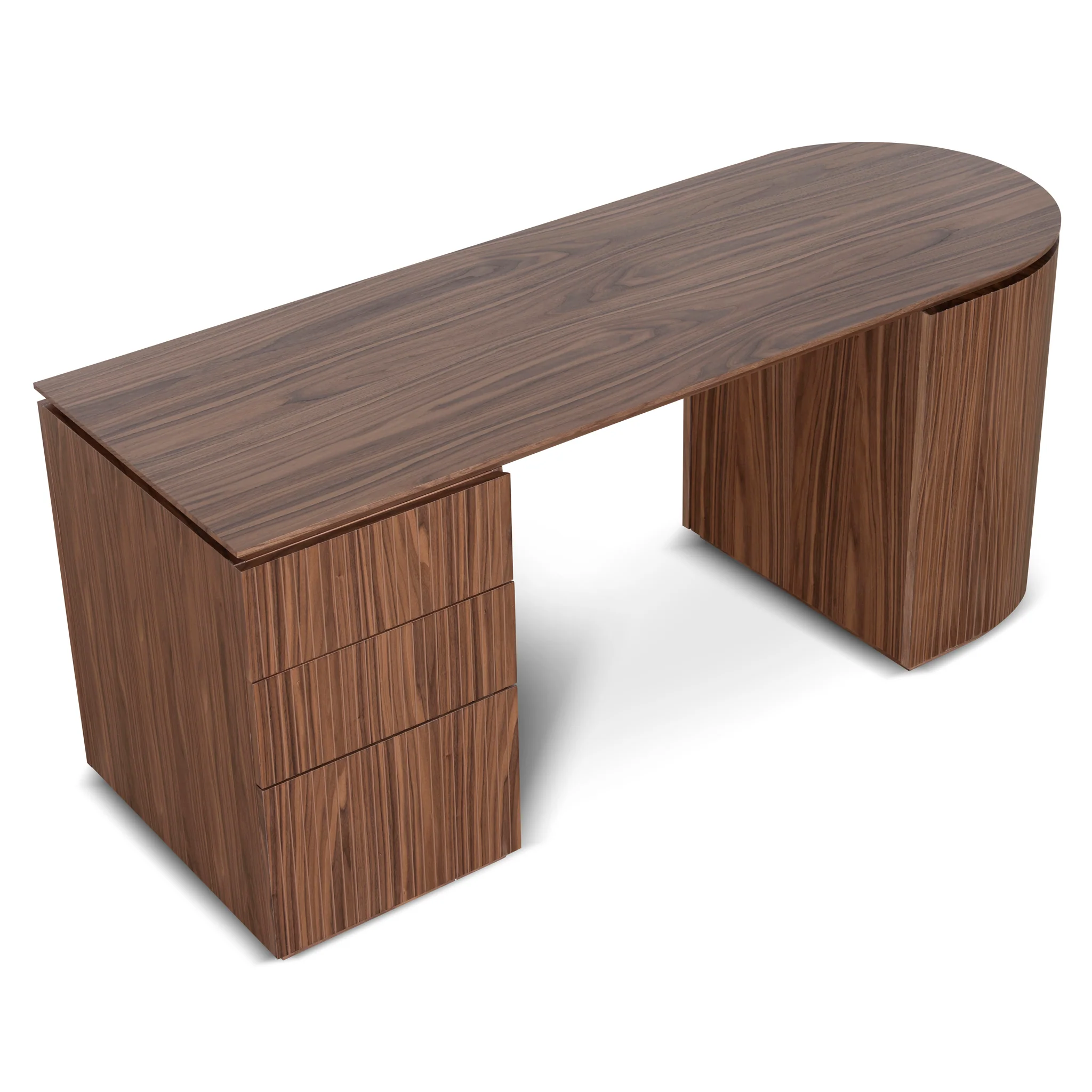 COT10936-CN 1.77m Left Drawer Office Desk - Walnut - Image 4