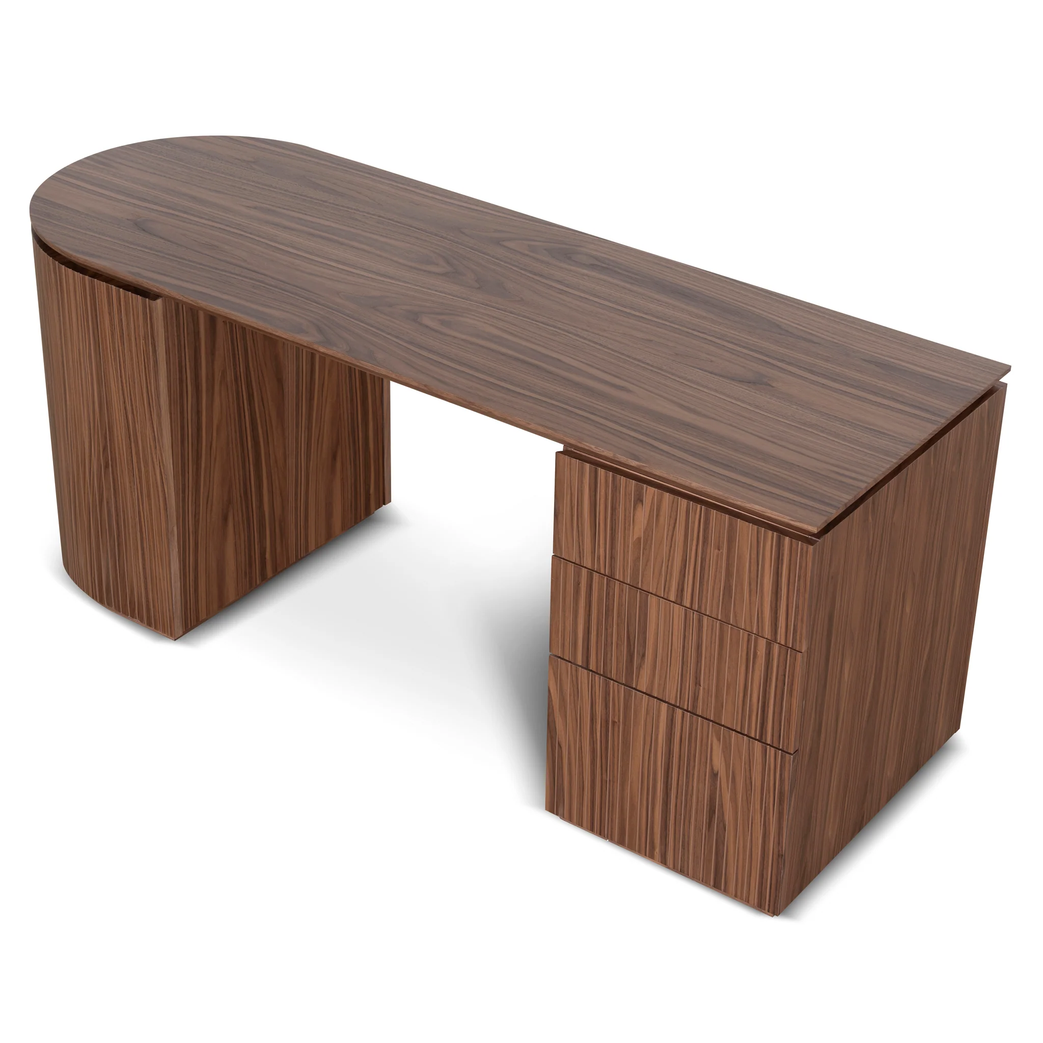 COT10937-CN 1.77m Right Drawer Office Desk - Walnut - Image 4