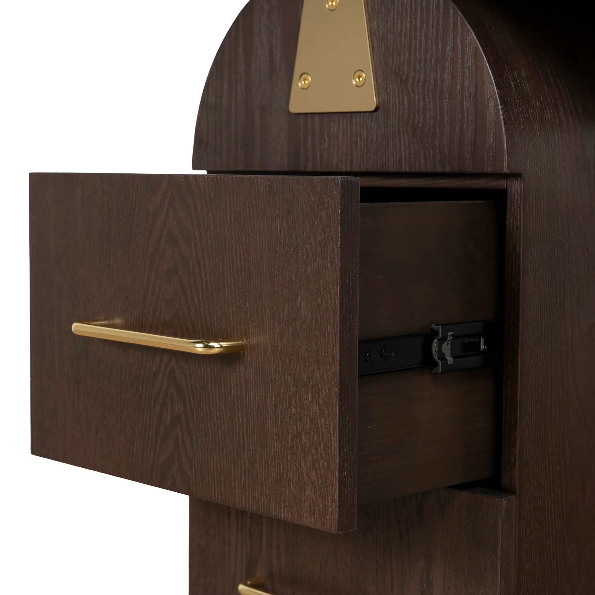COT12135-NI 1.55m New Elm Home Office Desk - Walnut - Image 7
