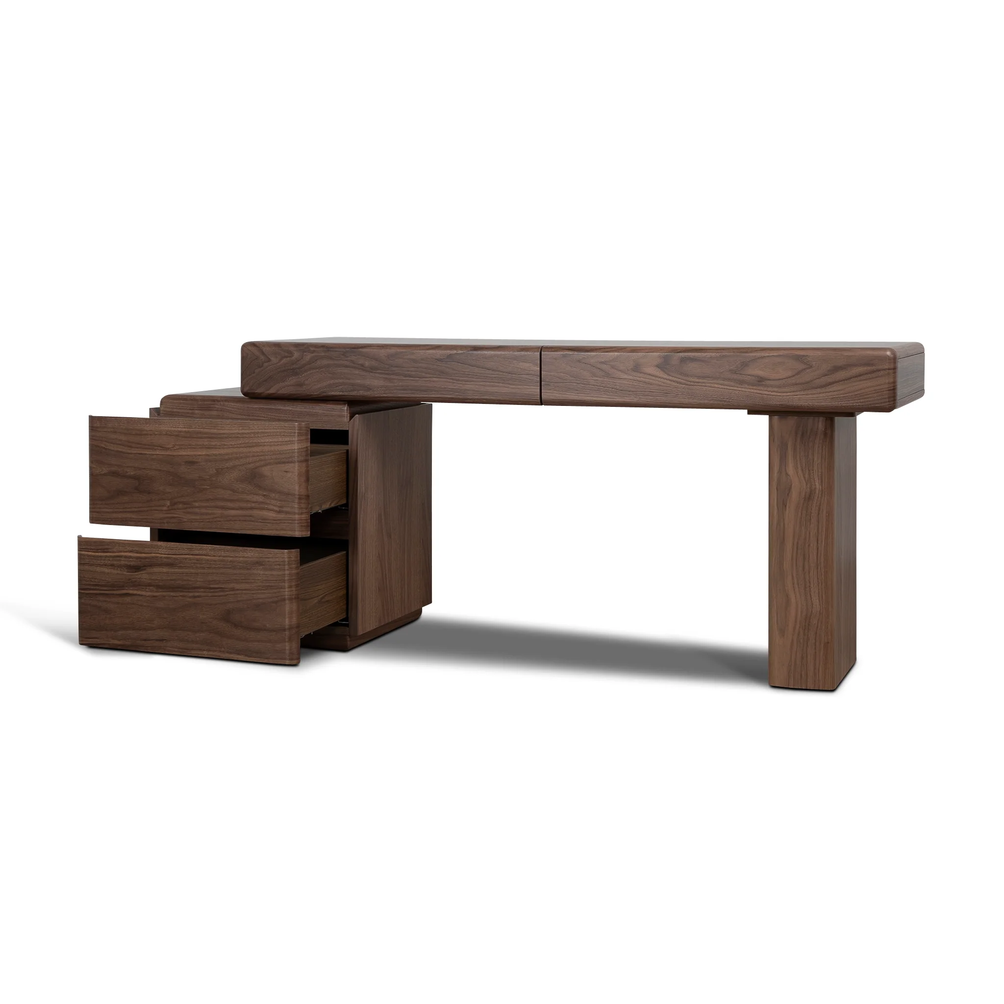 COT12391-CN 1.6m Office Desk - Walnut Veneer - Image 3