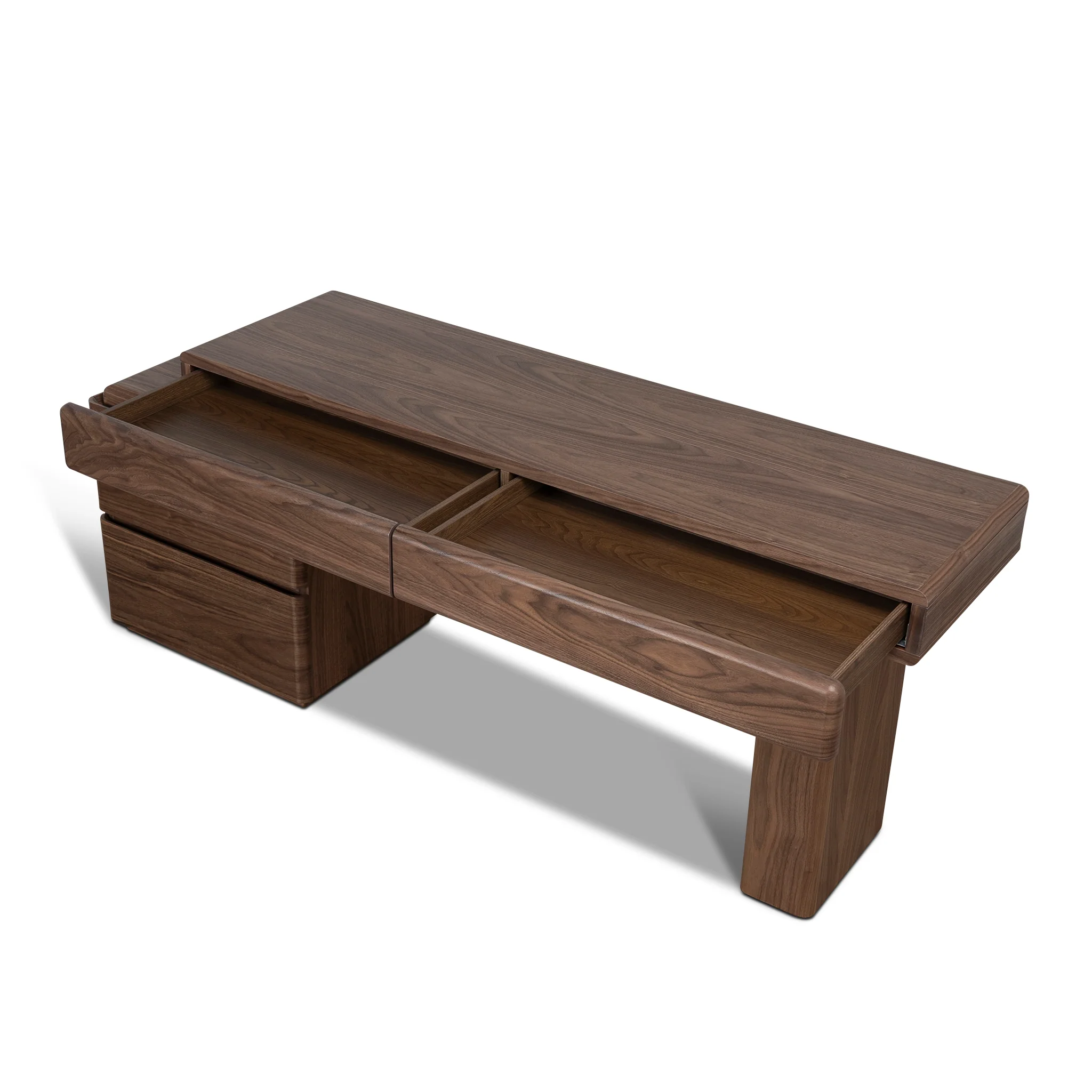 COT12391-CN 1.6m Office Desk - Walnut Veneer - Image 4