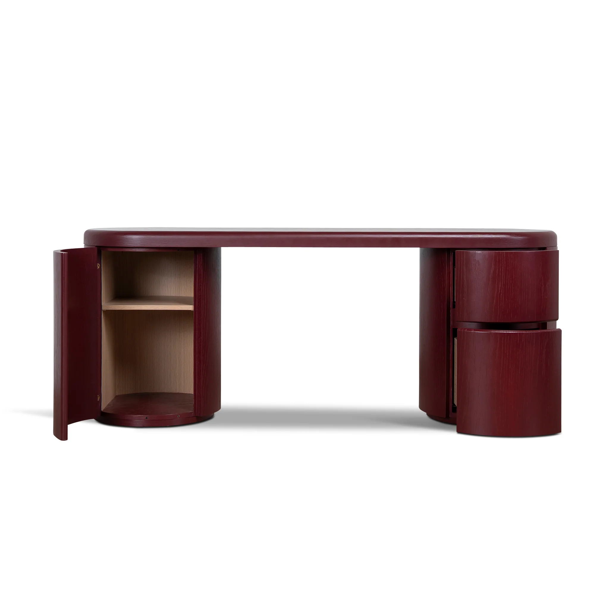 COT12393-CN 1.9m Office Desk - Burgundy Red - Image 3