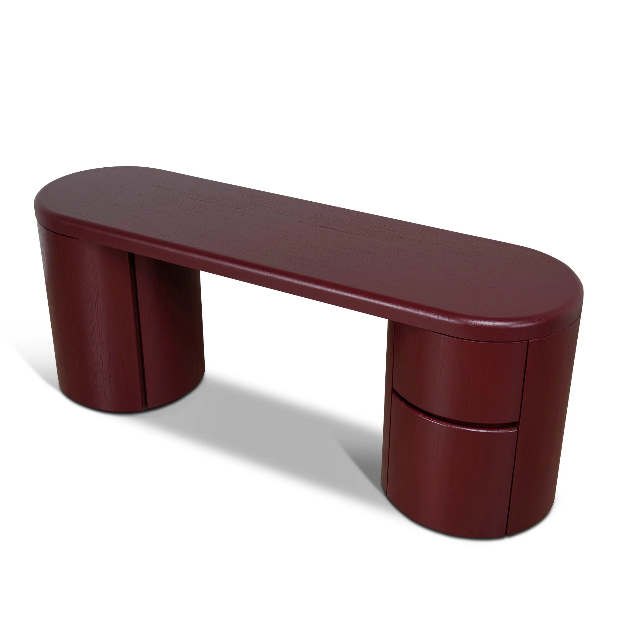 COT12393-CN 1.9m Office Desk - Burgundy Red - Image 4