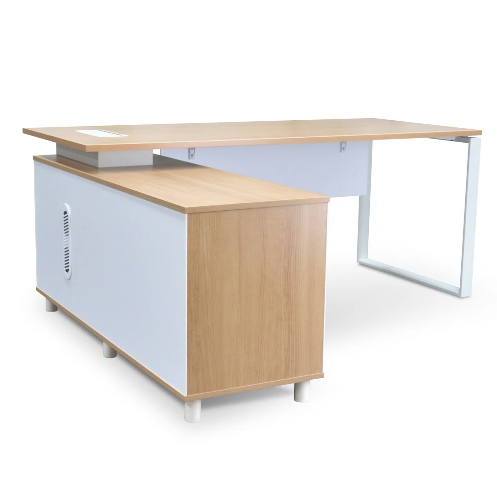 COT2094-SN 180cm Executive Office Desk With Left Return - Natural - Image 7