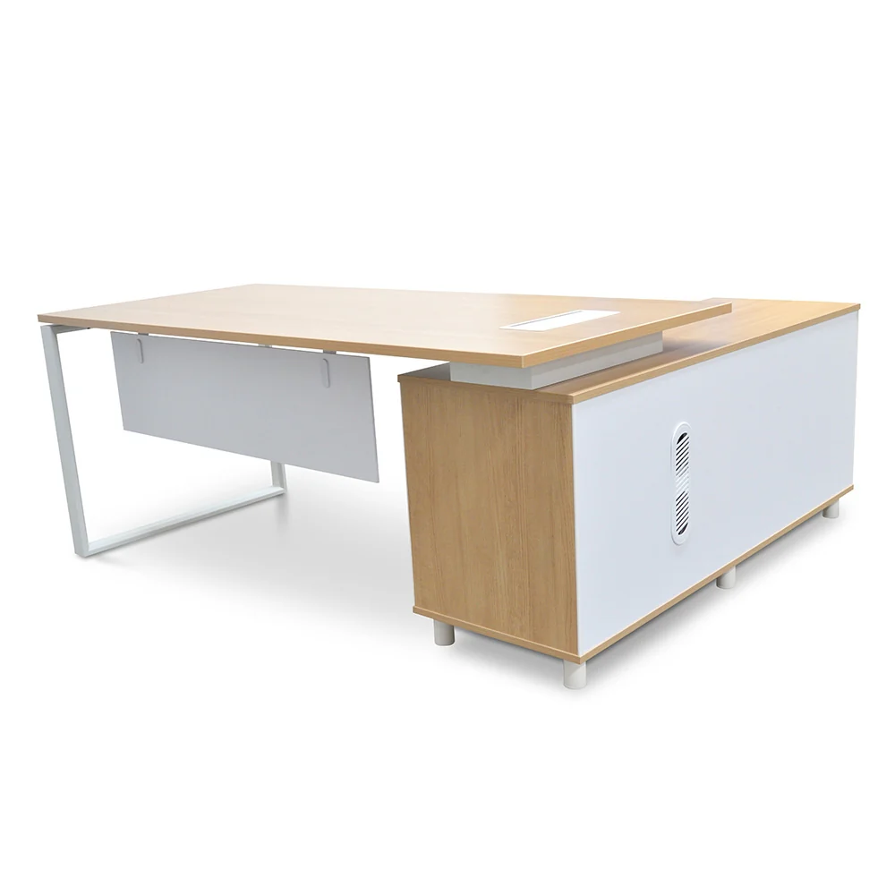 COT2094-SN 180cm Executive Office Desk With Left Return - Natural - Image 9