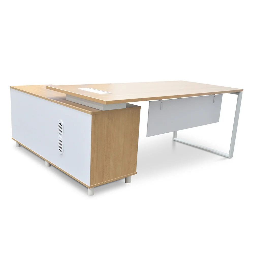 COT2095-SN 180cm Executive Office Desk With Right Return - Natural - Image 10