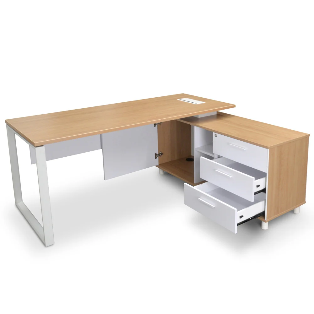 COT2095-SN 180cm Executive Office Desk With Right Return - Natural - Image 3