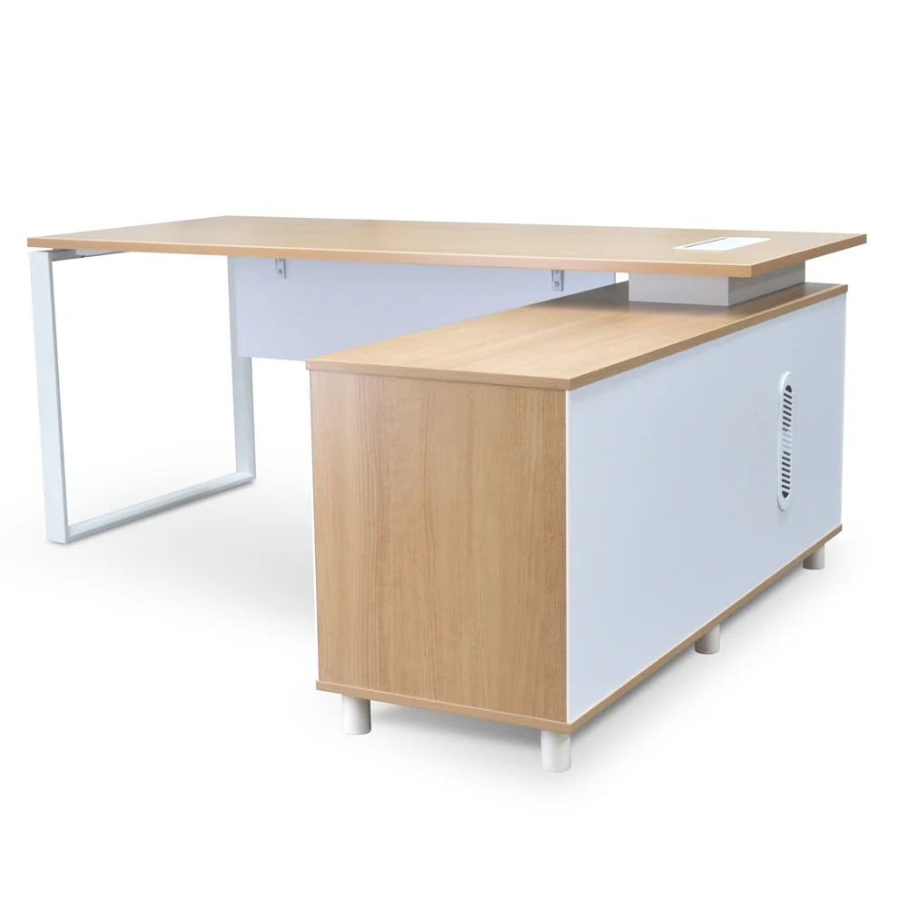 COT2095-SN 180cm Executive Office Desk With Right Return - Natural - Image 7