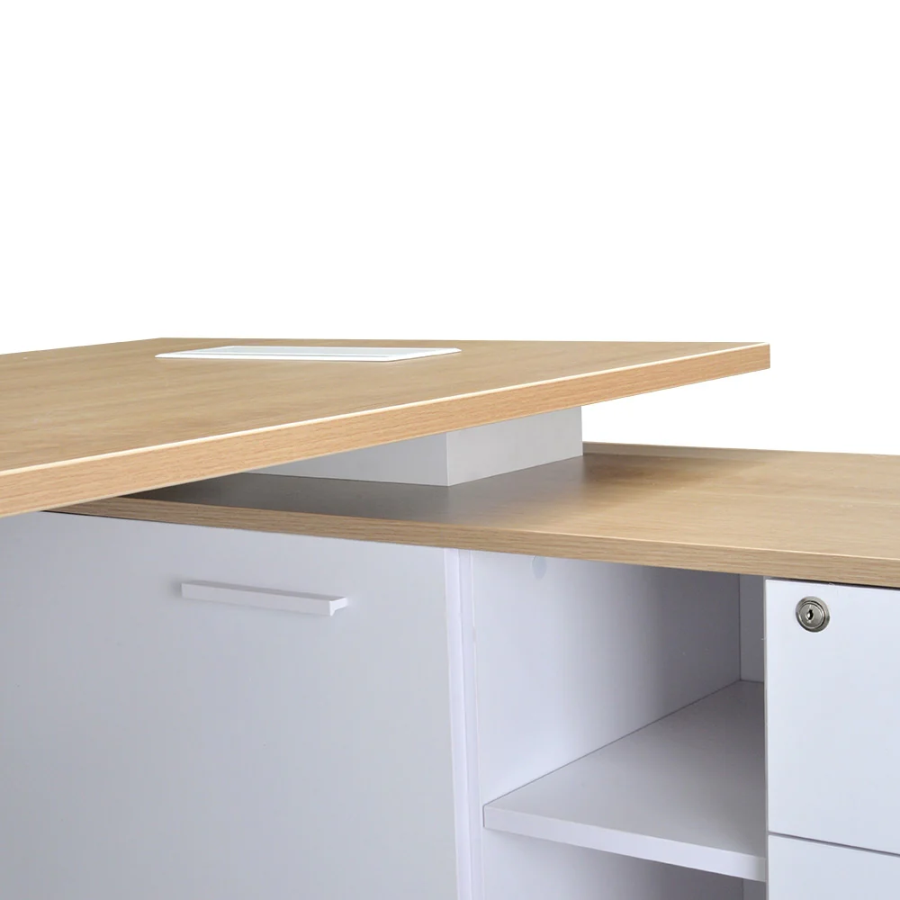 COT2095-SN 180cm Executive Office Desk With Right Return - Natural - Image 8