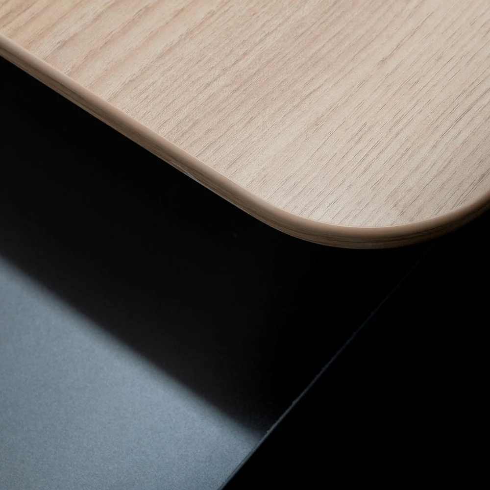 COT2343-SN 2m Right Return Office Desk - Natural - Black - Image 10