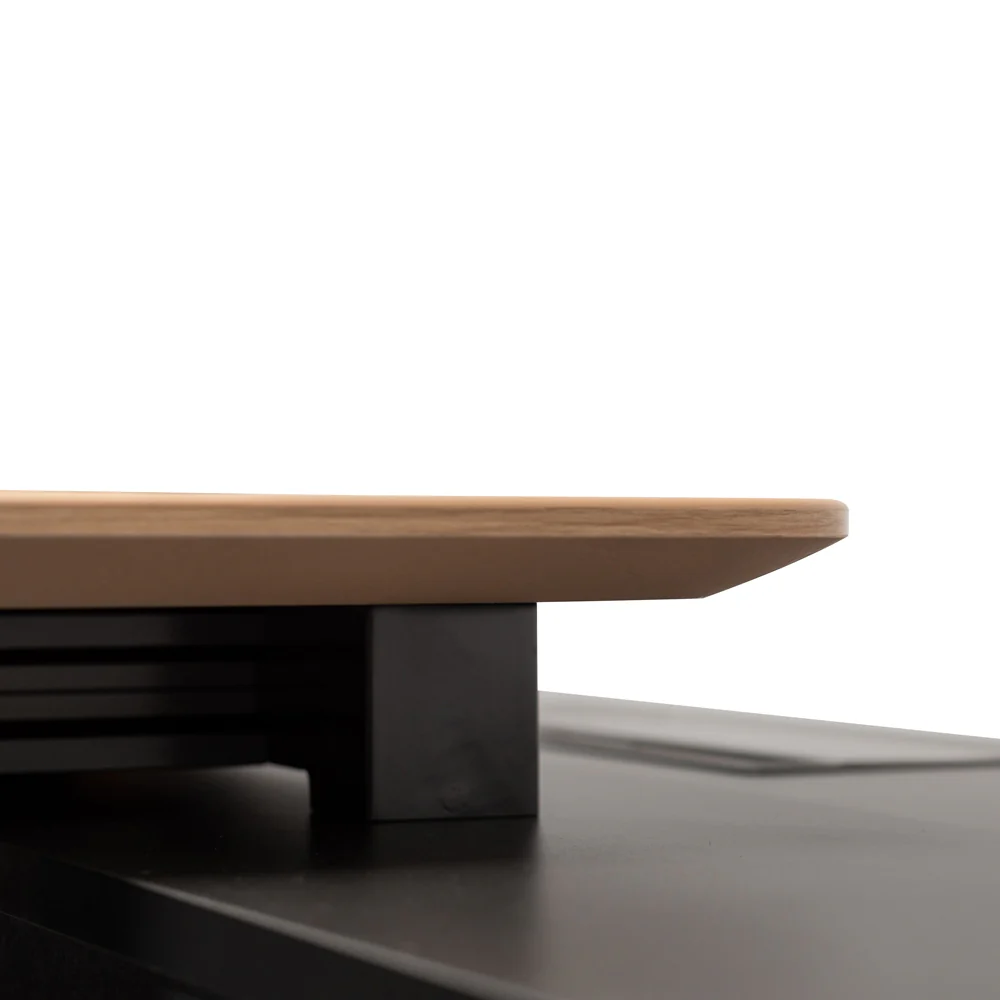COT2343-SN 2m Right Return Office Desk - Natural - Black - Image 6