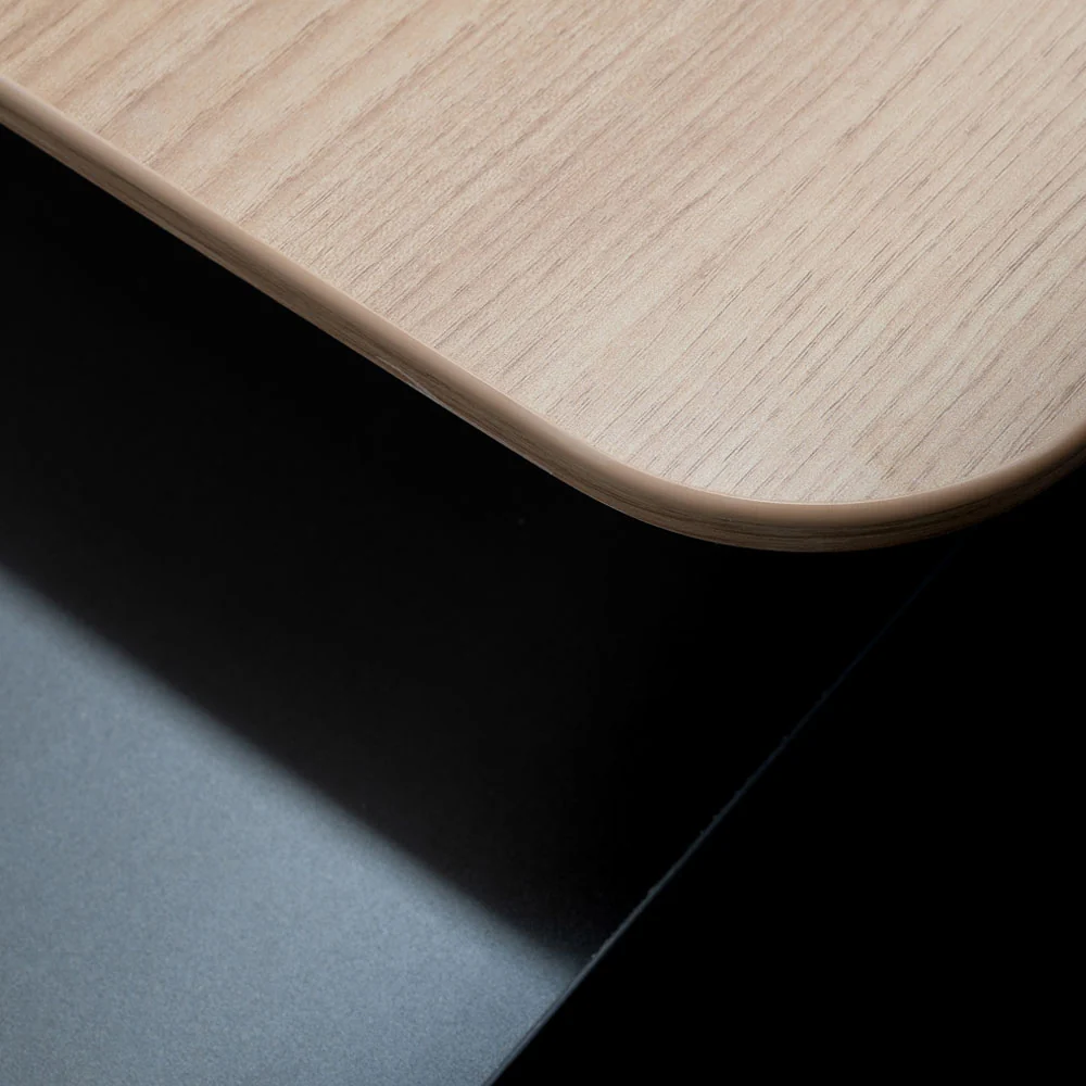 COT2344-SN 2m Left Return Office Desk - Natural - Black - Image 6