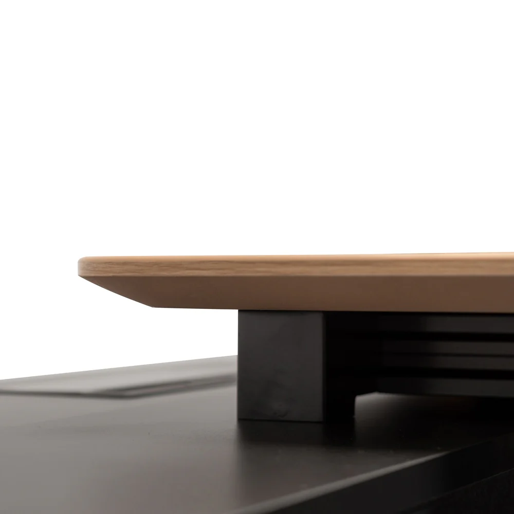 COT2344-SN 2m Left Return Office Desk - Natural - Black - Image 7