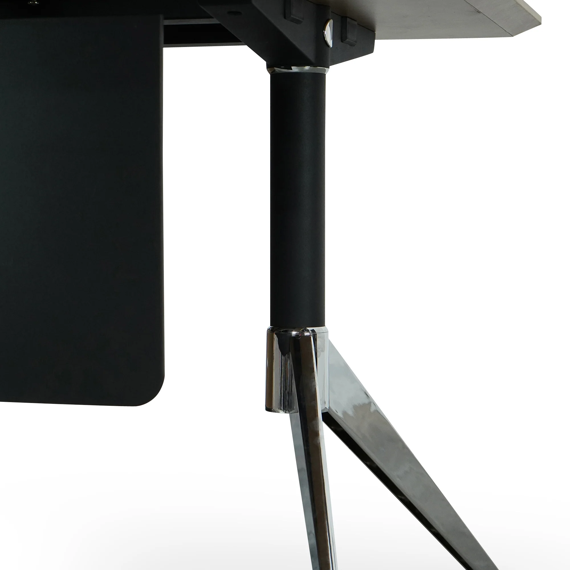 COT2861-SN 1.95m Executive Desk Right Return - Black Frame with Natural Top and Drawers - Image 6